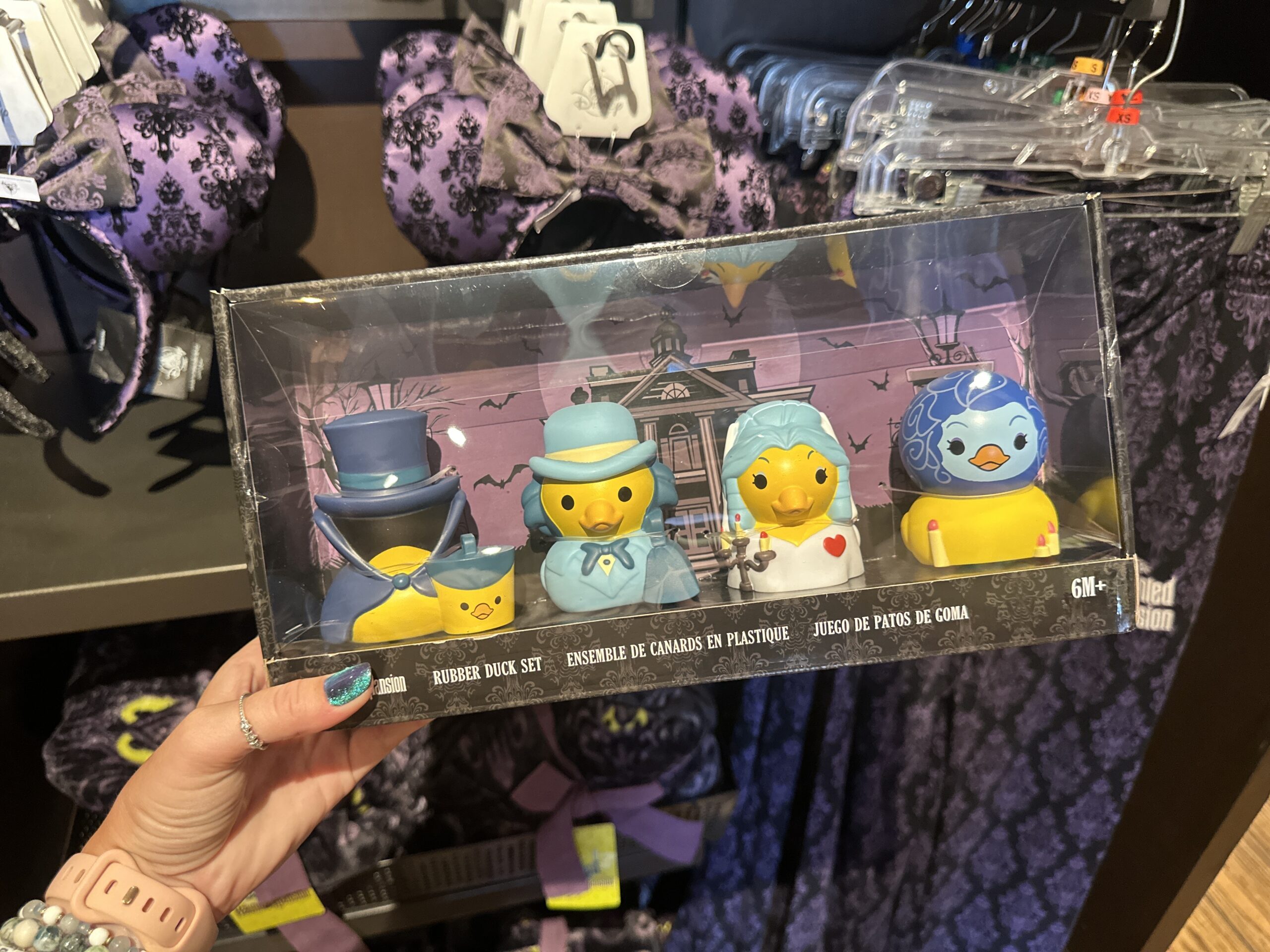 Make bath time festive with new rubber ducks inspired by The Haunted Mansion characters available at Walt Disney World.