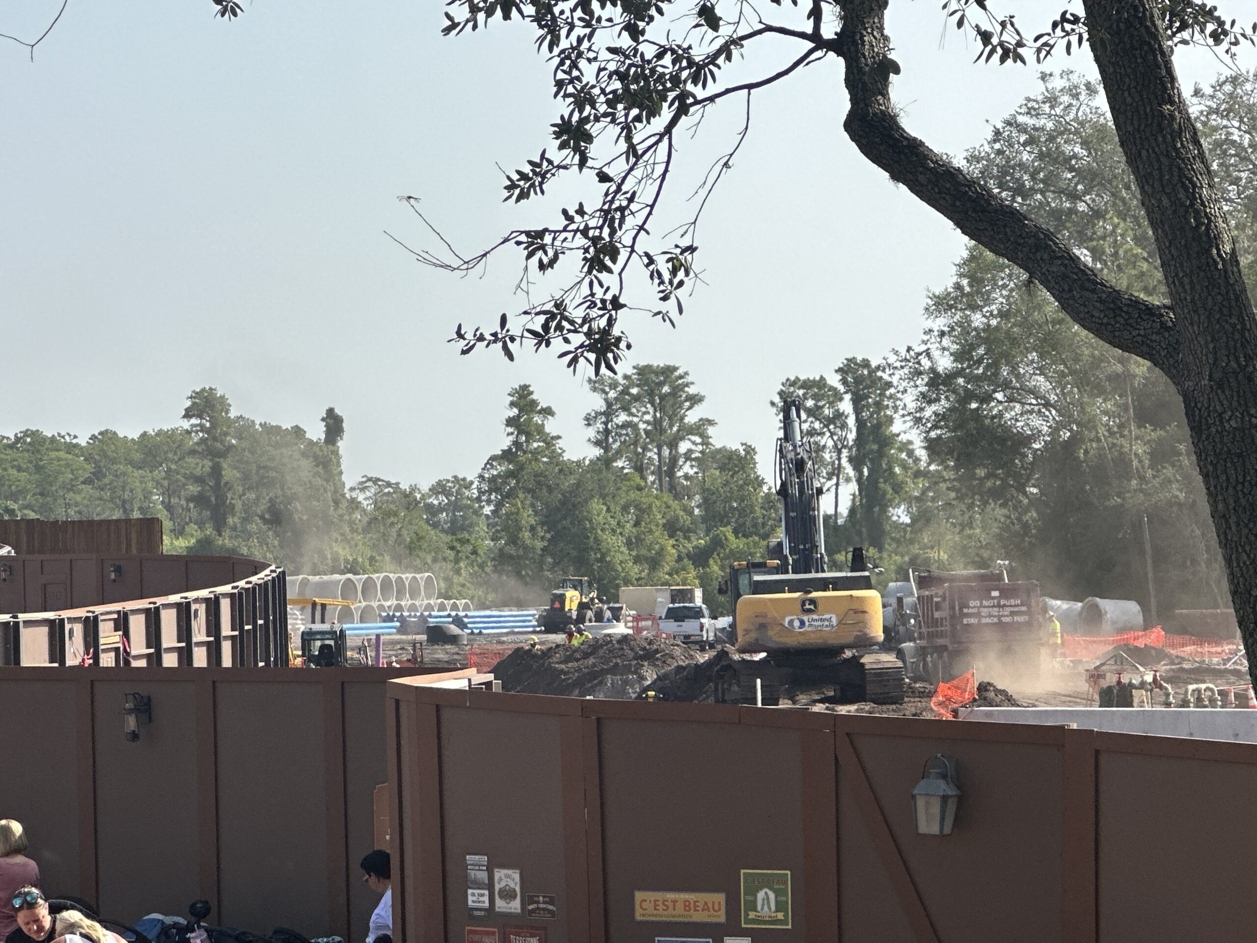 Work continues on the Cars-themed Piston Peak National Park in Frontierland at Magic Kingdom.