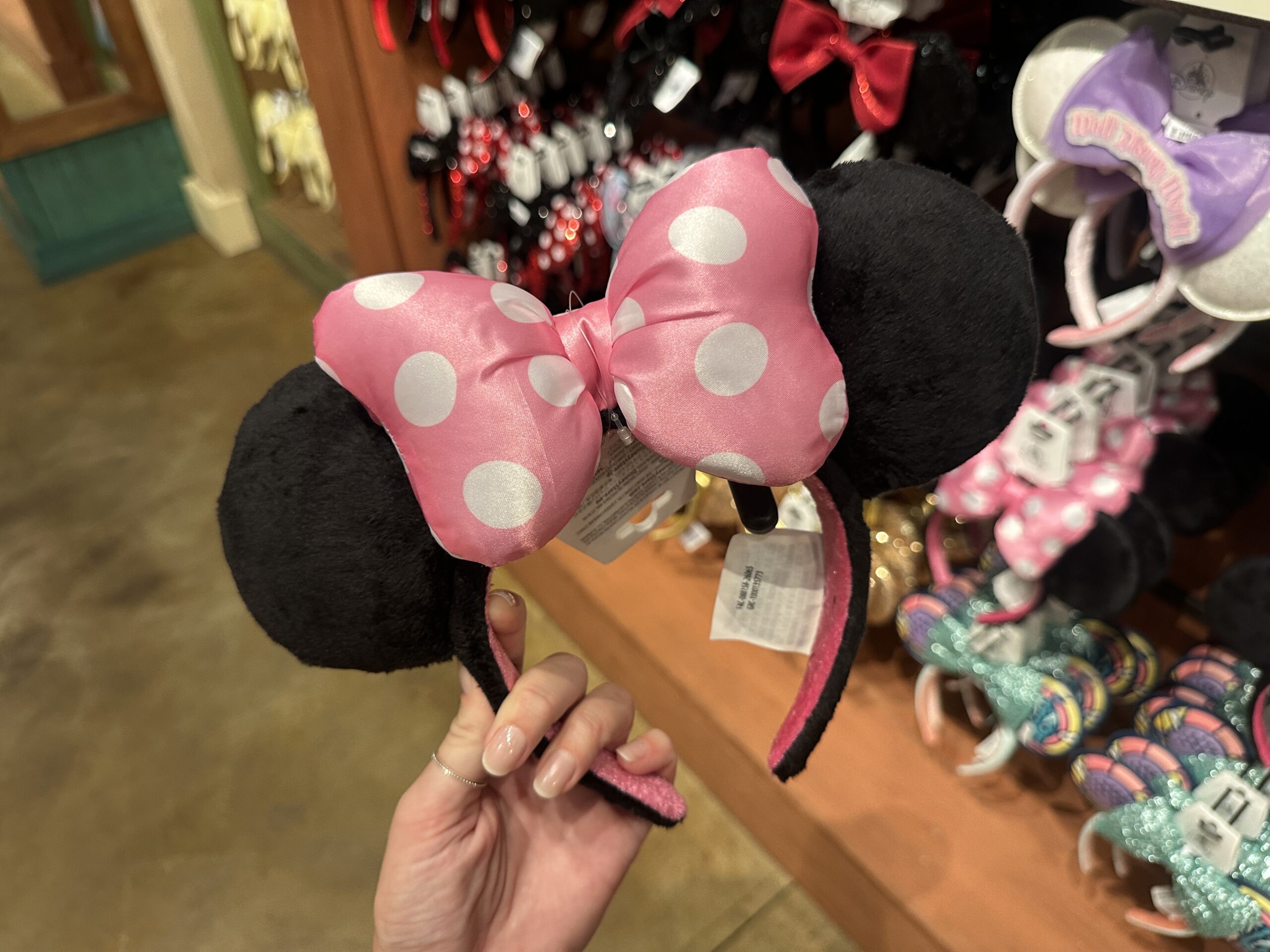 Pink Polka Dot Minnie Ear Headband - $36.99