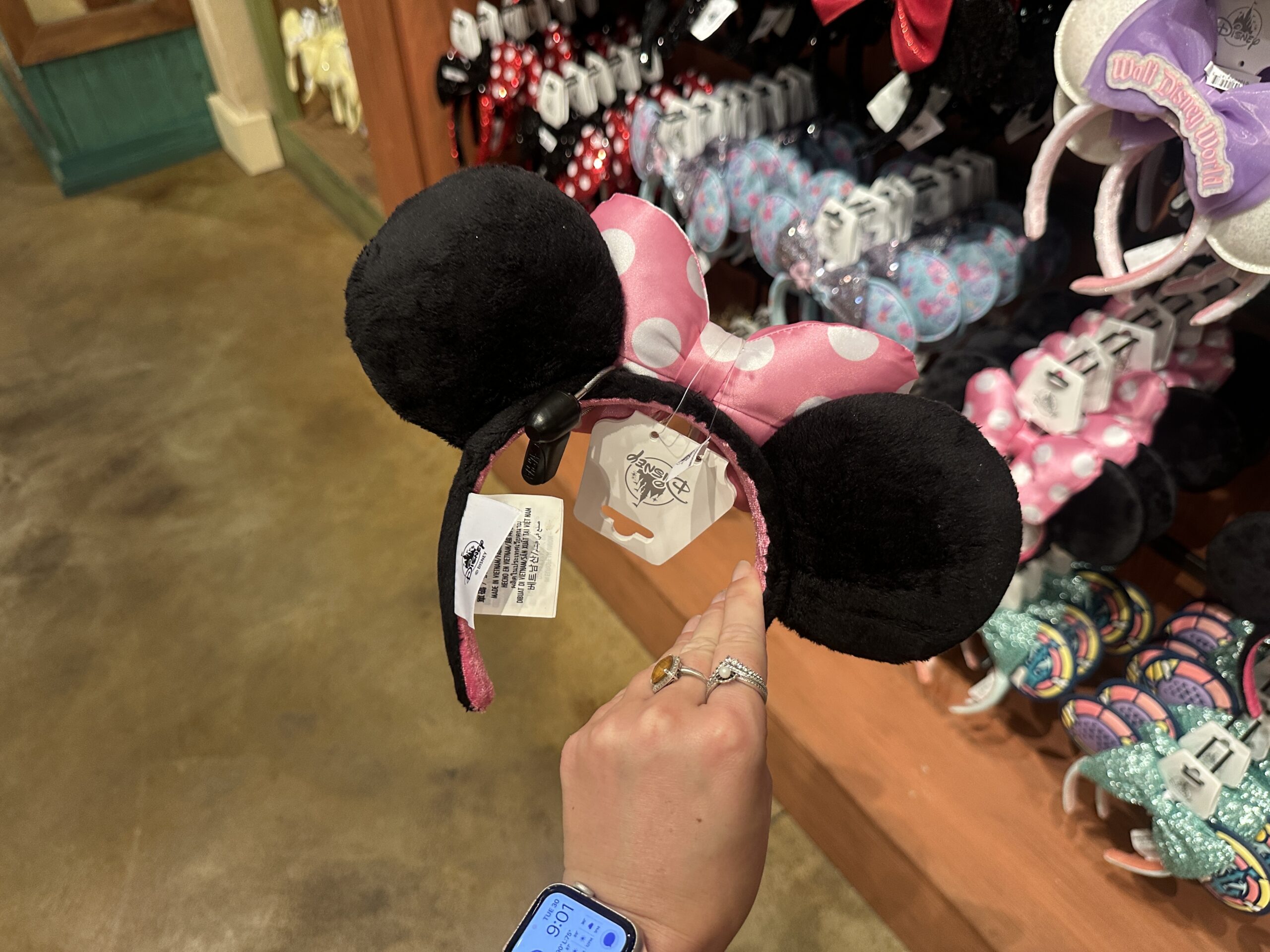 Pink Polka Dot Minnie Ear Headband - $36.99