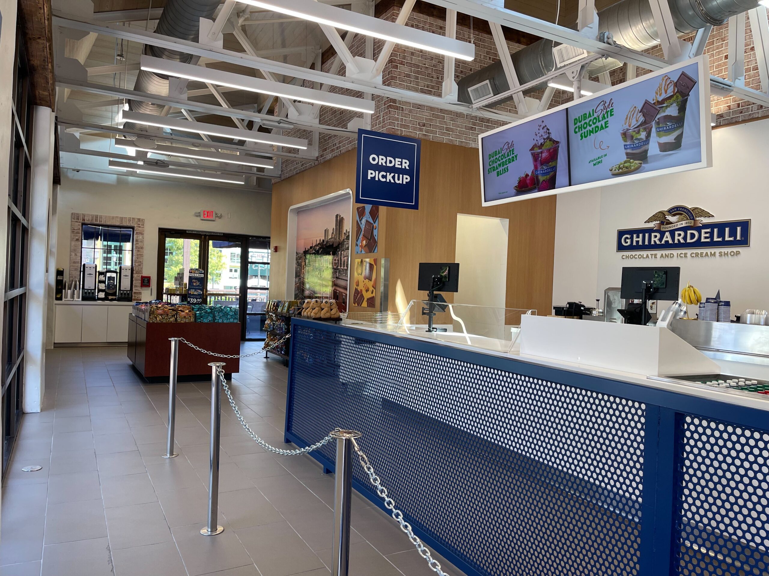 The temporary Ghiradelli Soda Fountain & Chocolate Shop location has opened at Disney Springs as the permanent location closes for renovations.