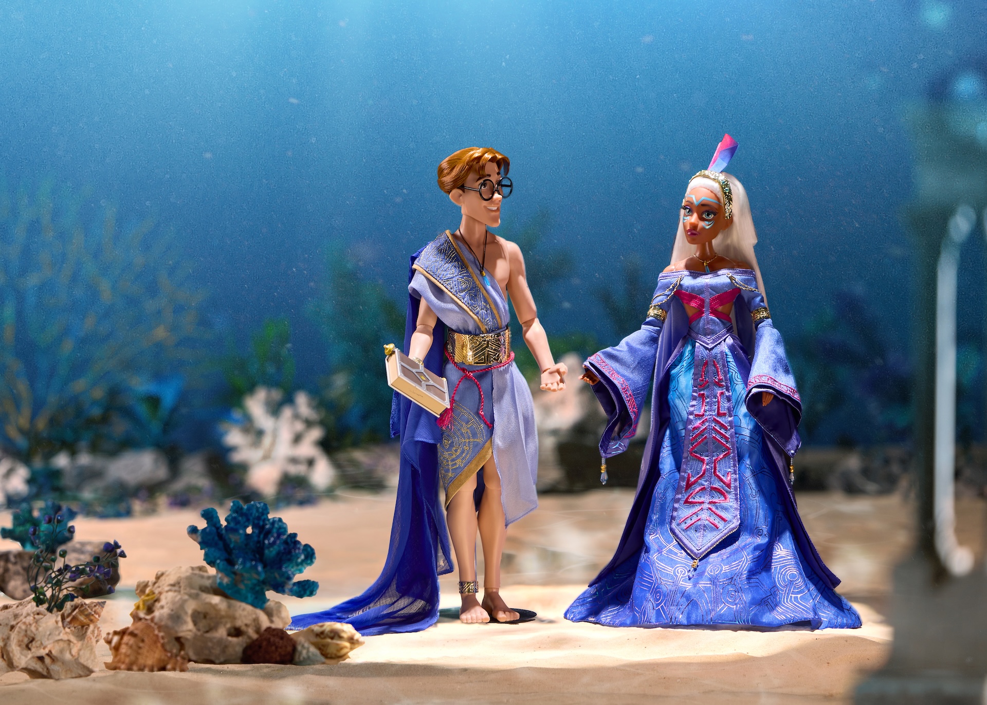 Another daring discovery for doll collectors is the Milo Thatch and Princess Kida Limited Edition Doll Set, which features the duo in their Atlantean regalia from the final scene of the 2001 film.
