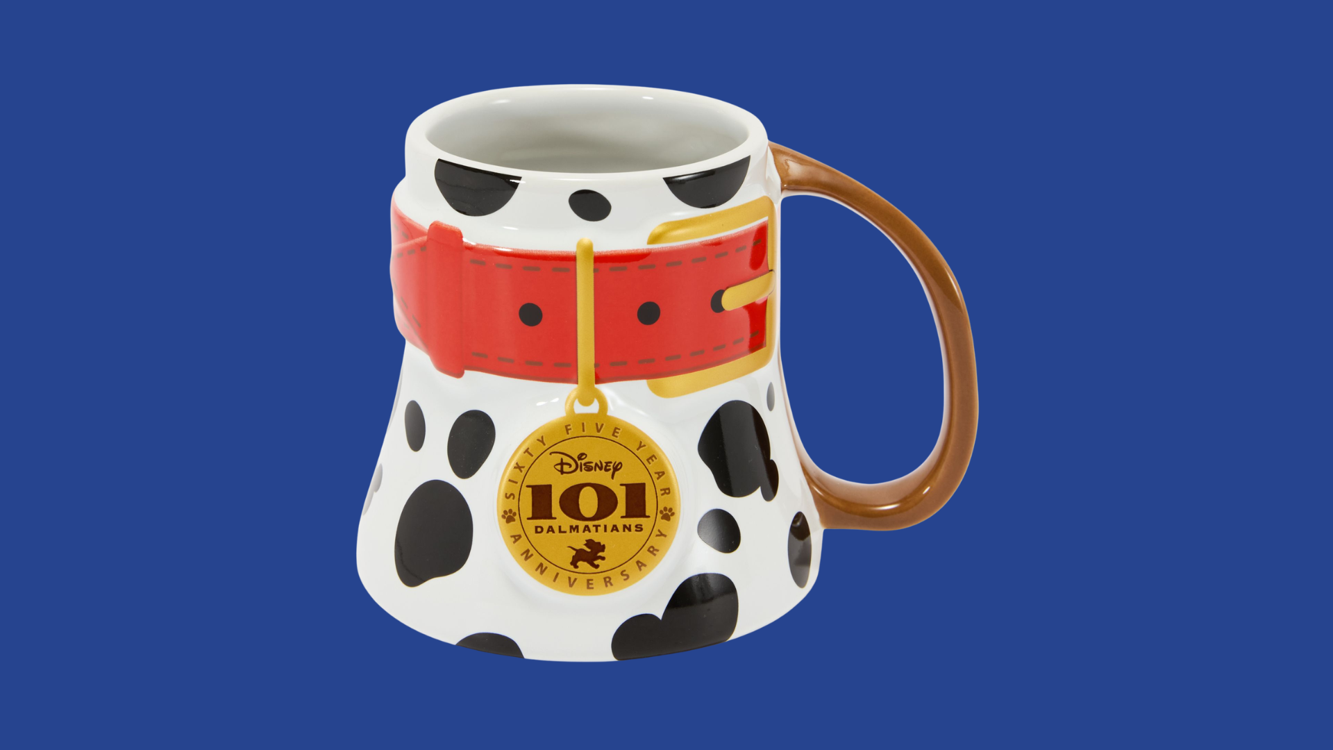 Enjoy a cuppa in this 101 Dalmatians 65th Anniversary Mug (it’s what they’d do in London) or remind yourself of the romantic moment in the film when our main characters (canines included) meet with the Roger and Anita Limited Edition Doll Set.