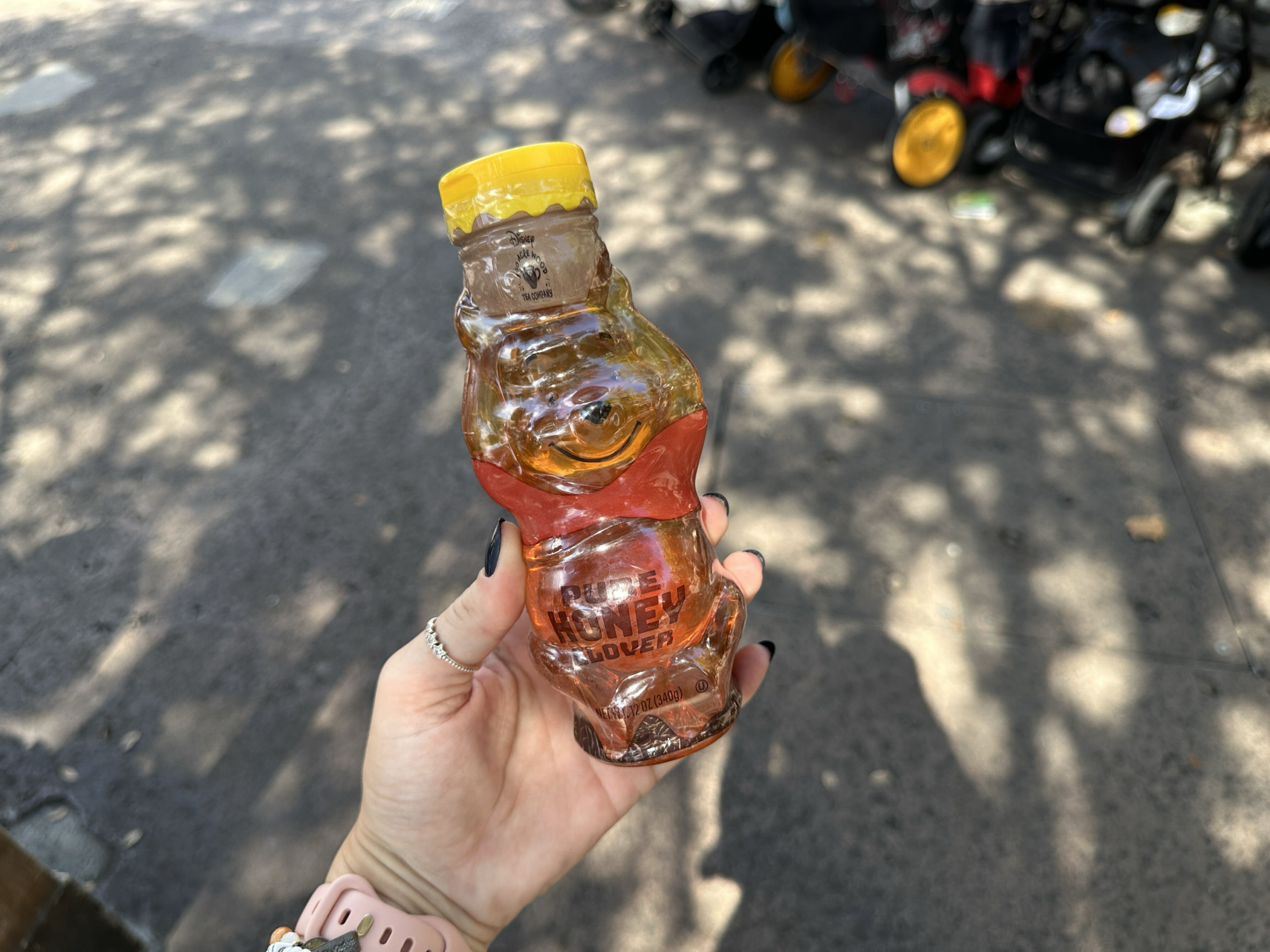Winnie the Pooh-shaped bottle of pure honey sold at Magic Kingdom