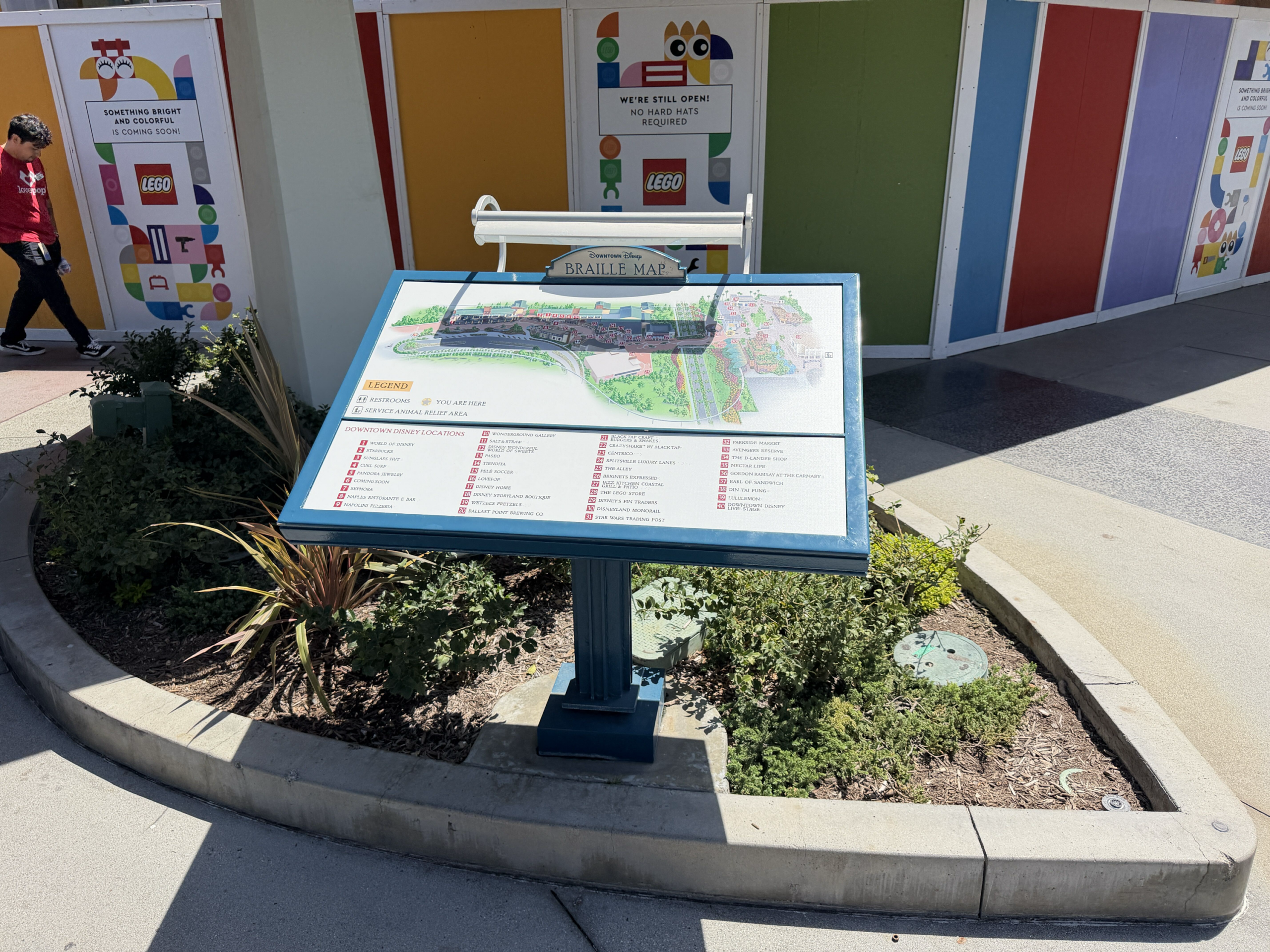 Updated Downtown Disney Braille Map Adds The Carnaby and Earl of Sandwich