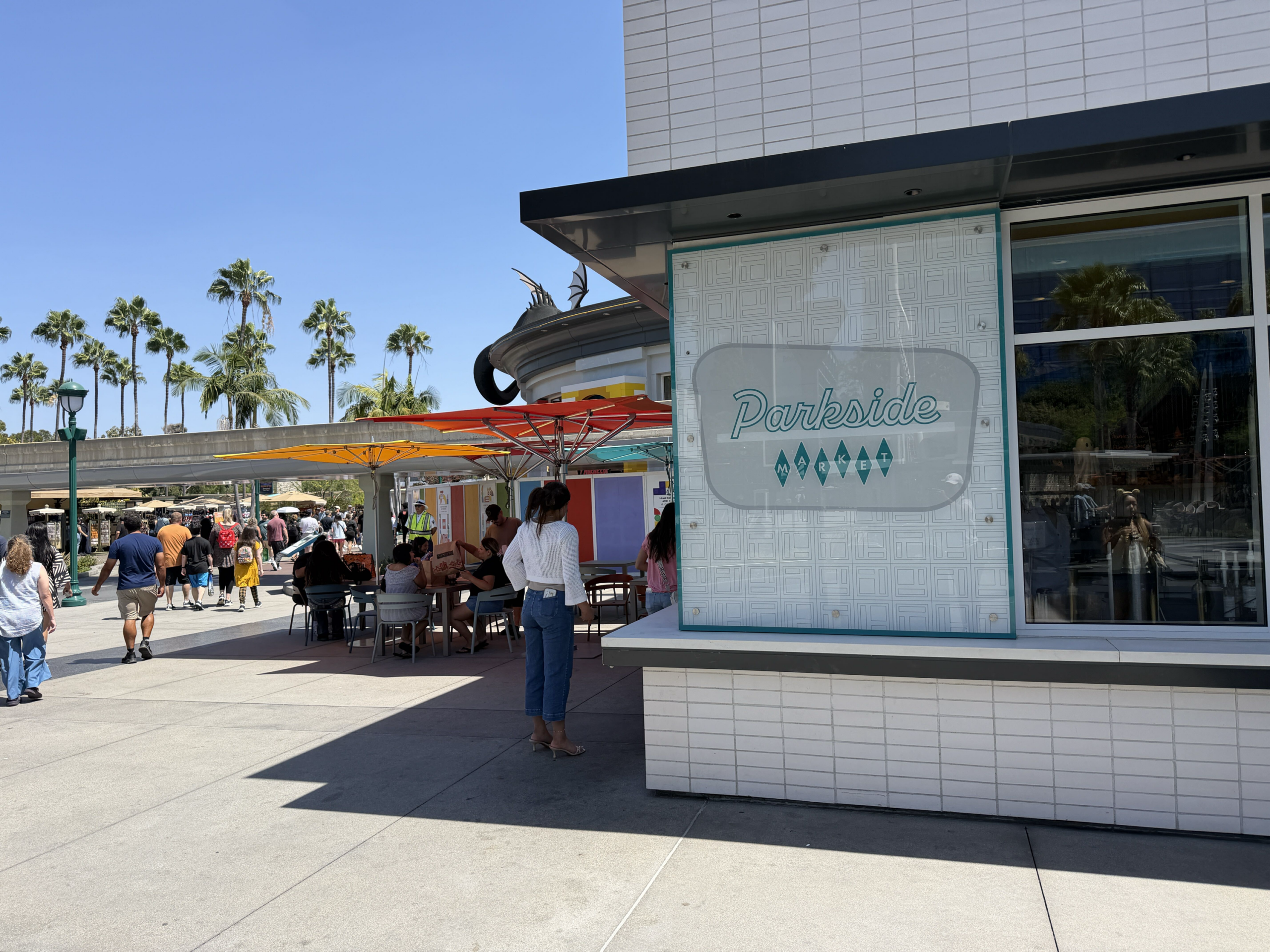 Outdoor Tables Added Outside Parkside Market at Downtown Disney