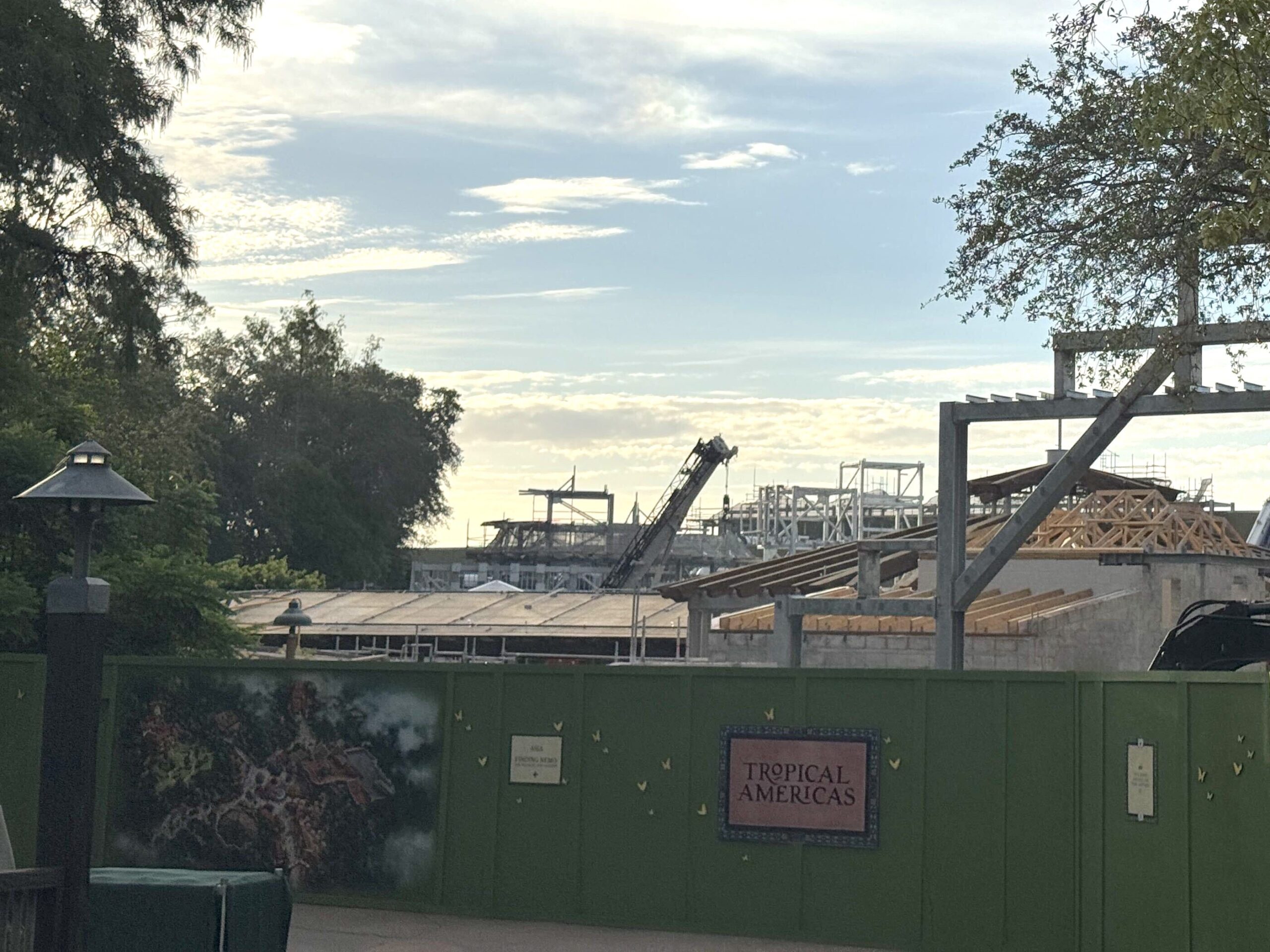 Construction work at Animal Kingdom’s future Tropical Americas land