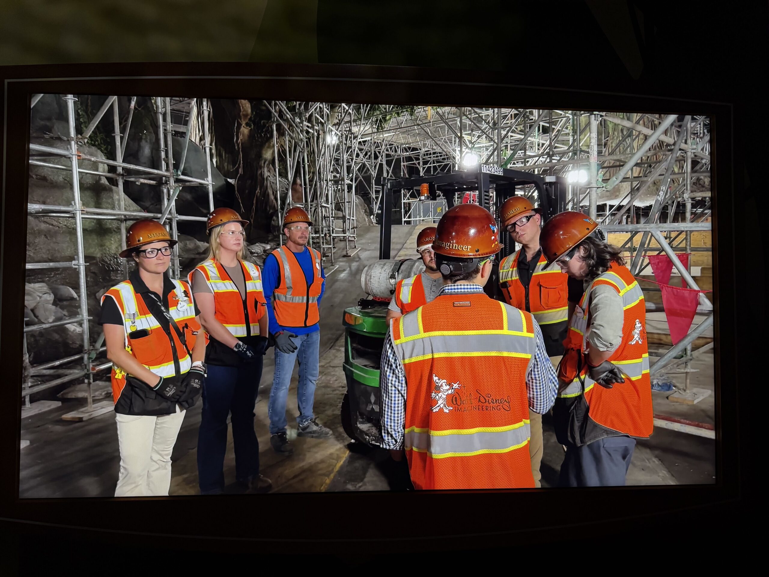 Displayed at D23: The Ultimate Disney Fan Event is a model of the new Indiana Jones ride's temple facade, as well as photos of the facade under construction and a look inside the attraction. The new ride is a reimagining of DINOSAUR at Disney's Animal Kingdom.