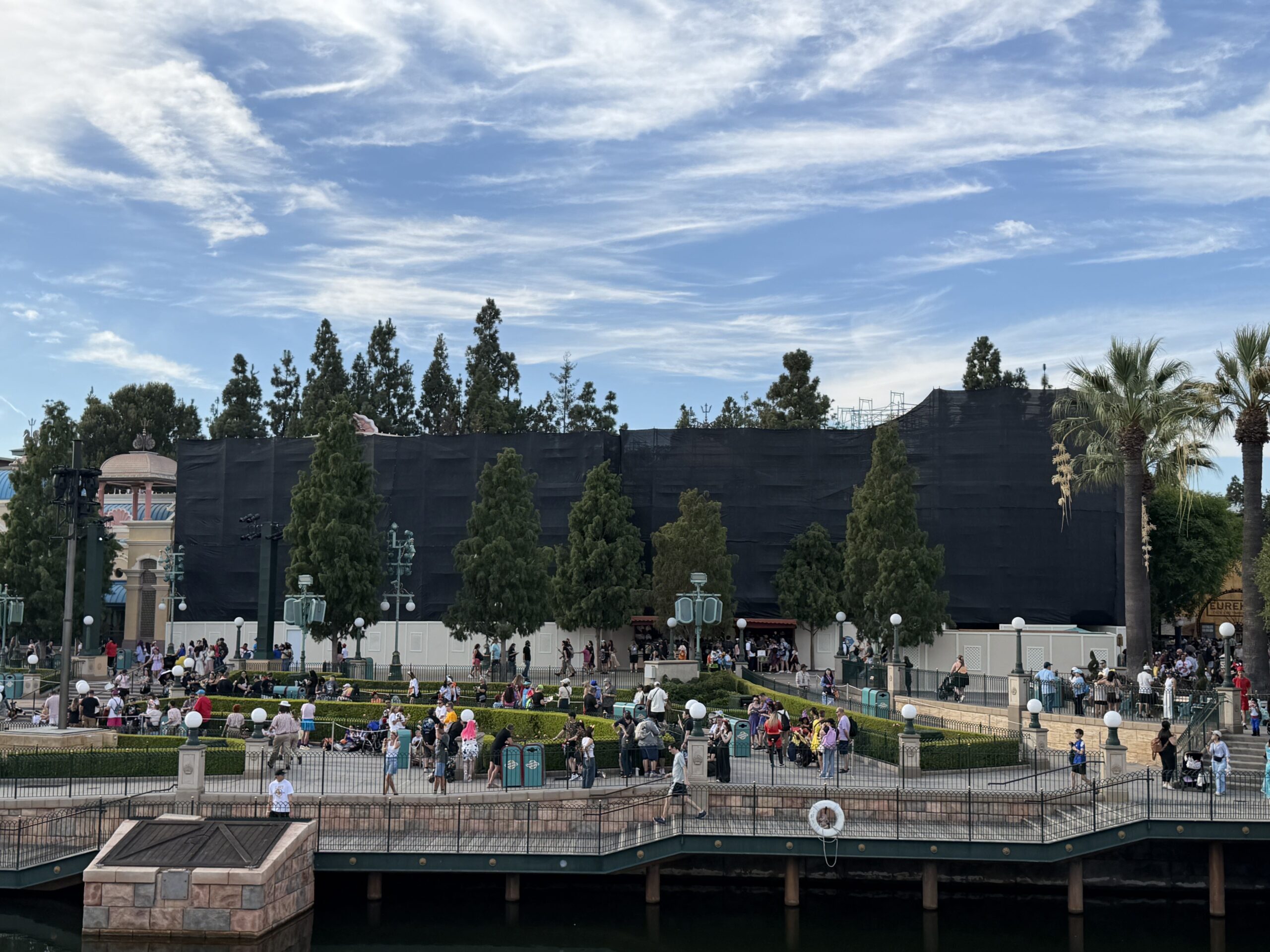 The Little Mermaid ~ Ariel’s Undersea Adventure Completely Surrounded by Scaffolding & Scrims