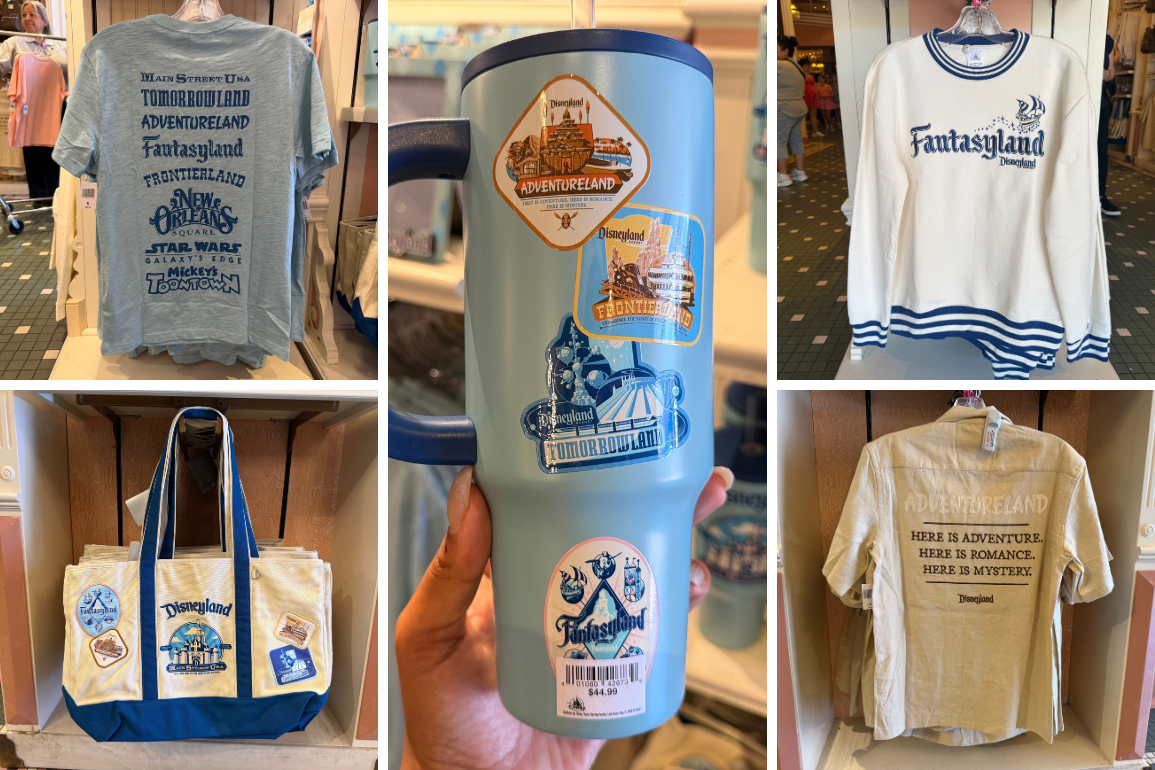 Disneyland "Lands" merchandise collection now available.