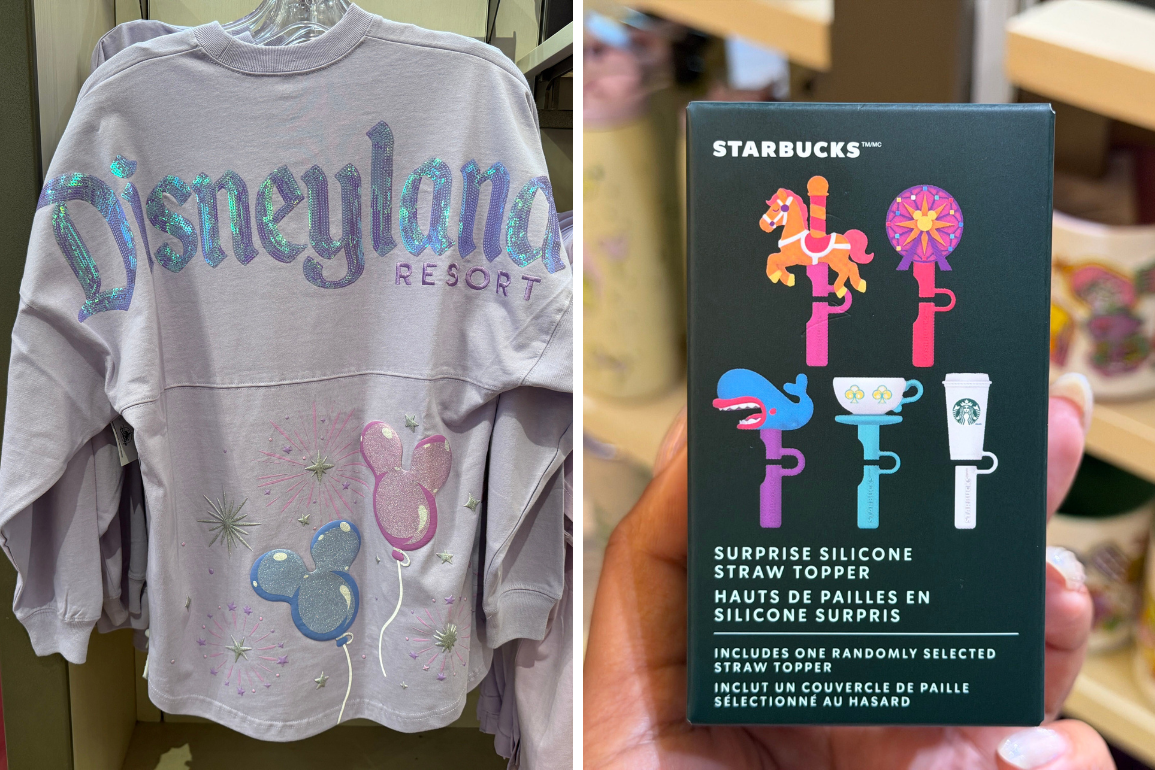 Disneyland-Branded Spirit Jersey, Starbucks Mystery Straw Toppers, and More Merchandise Now Available