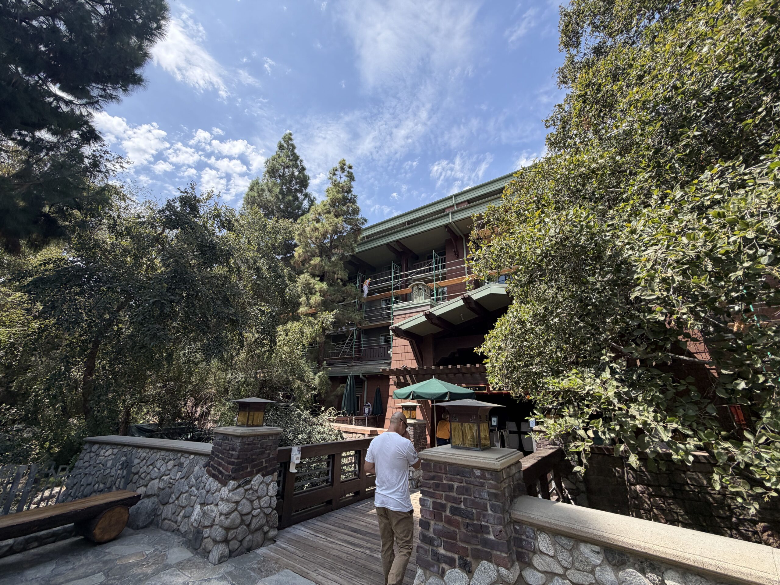 Scaffolding Installed, Exterior Repainting Occurring at Disney’s Grand Californian Hotel & Spa