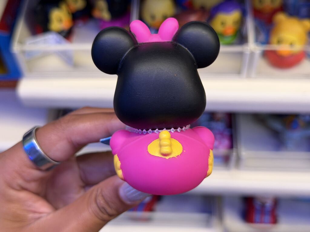 Minnie Mouse rubber duck available at Disneyland