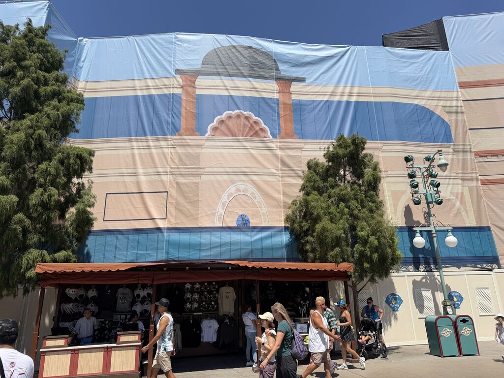 A themed scrim has been added to The Little Mermaid ~ Ariel’s Undersea Adventure in Disney's California Adventure Park at Disneyland Resort.