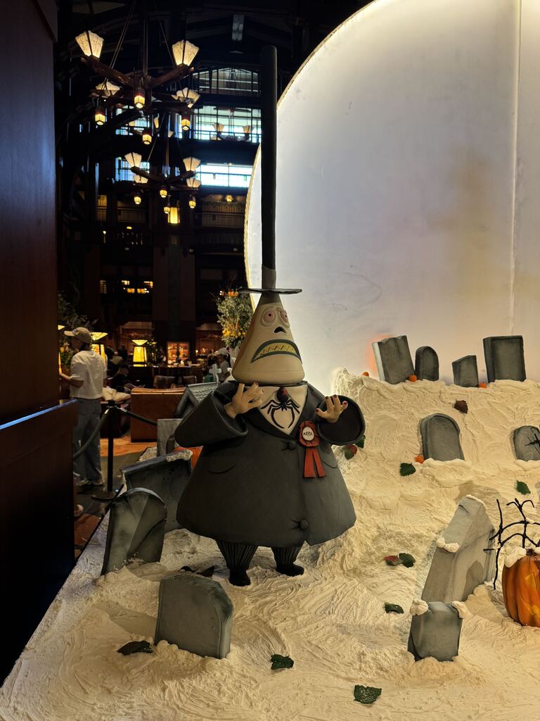 Oogie Boogie and the Mayor of Halloween Town were also added to the display at Disneyland