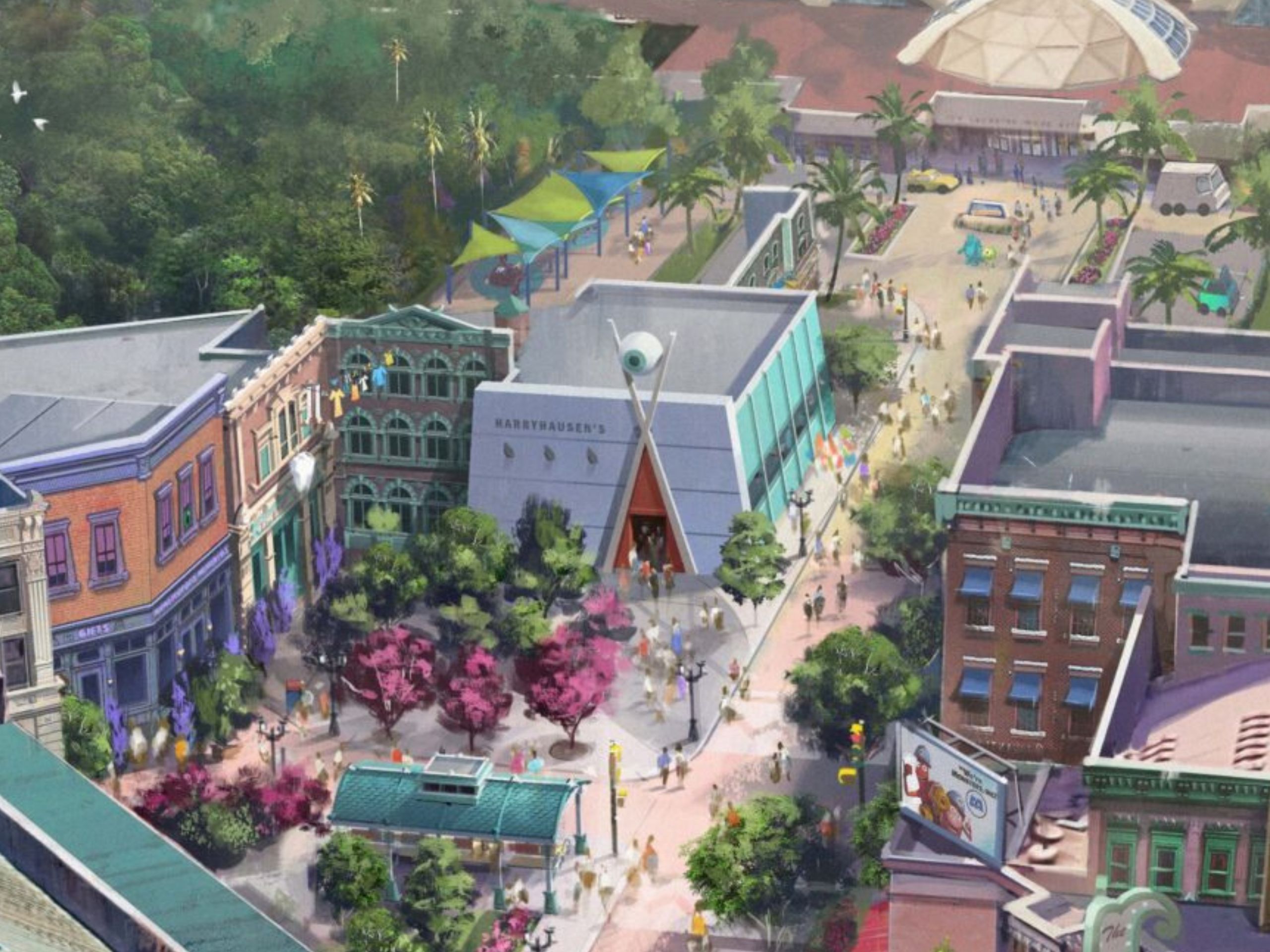 Disney has announced new details for Harryhausen's in Monstropolis at Disney's Hollywood Studios. The Monsters, Inc. restaurant replaces Mama Melrose’s Ristorante Italiano, part of the new Monstropolis land.