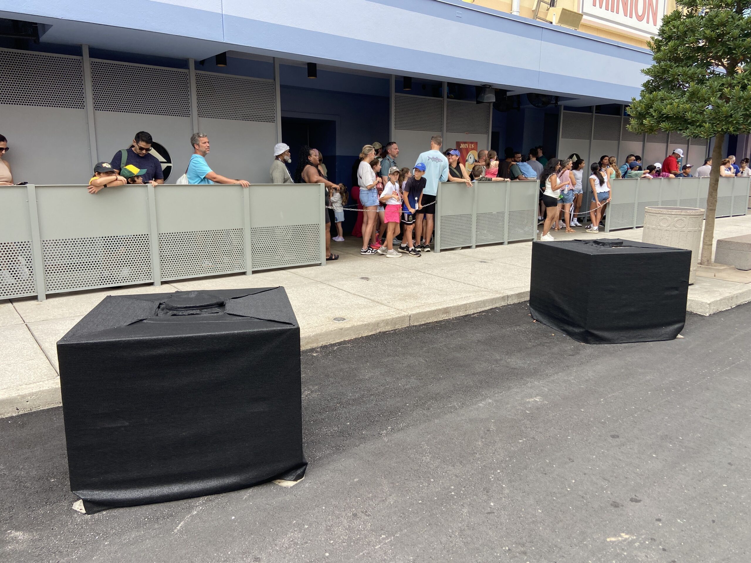 Crews installed more scare zone props at Universal Studios Florida this weekend as Halloween Horror Nights 35 gets closer. This year's scare zones are Infernal Carnival of Nightmares, Downtown Clowntown, Sideshow of Decay, and FORTNITEMARES.
