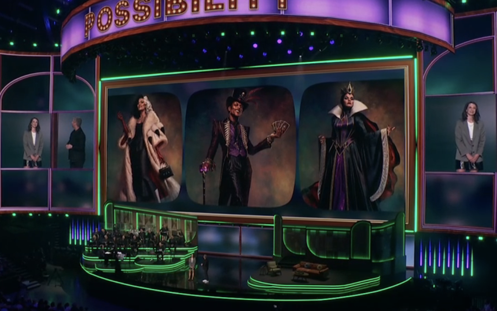 Cruella de Vil, Dr. Facilier, and the Evil Queen character art