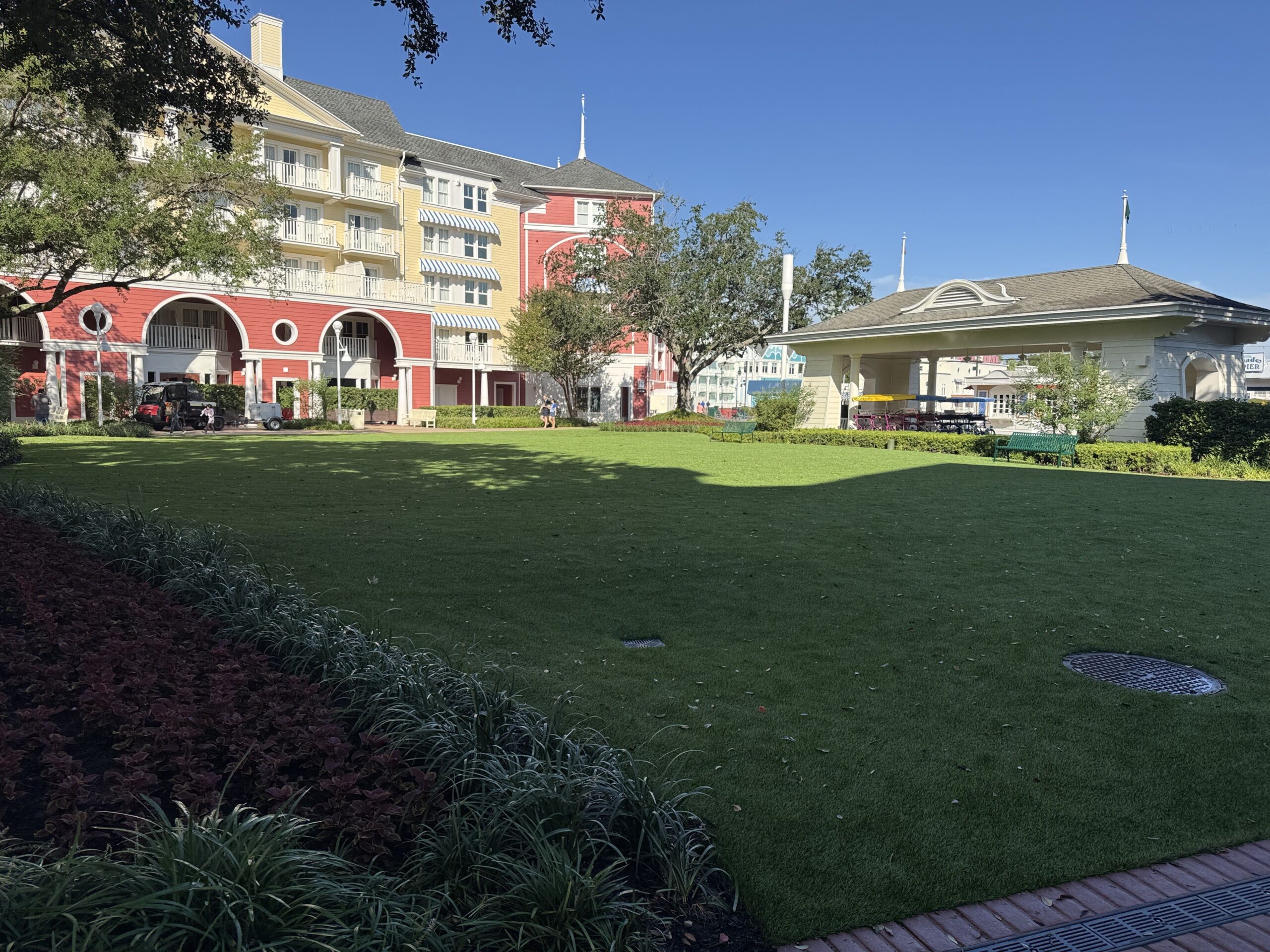 Fresh turf at Disney’s BoardWalk Village Green