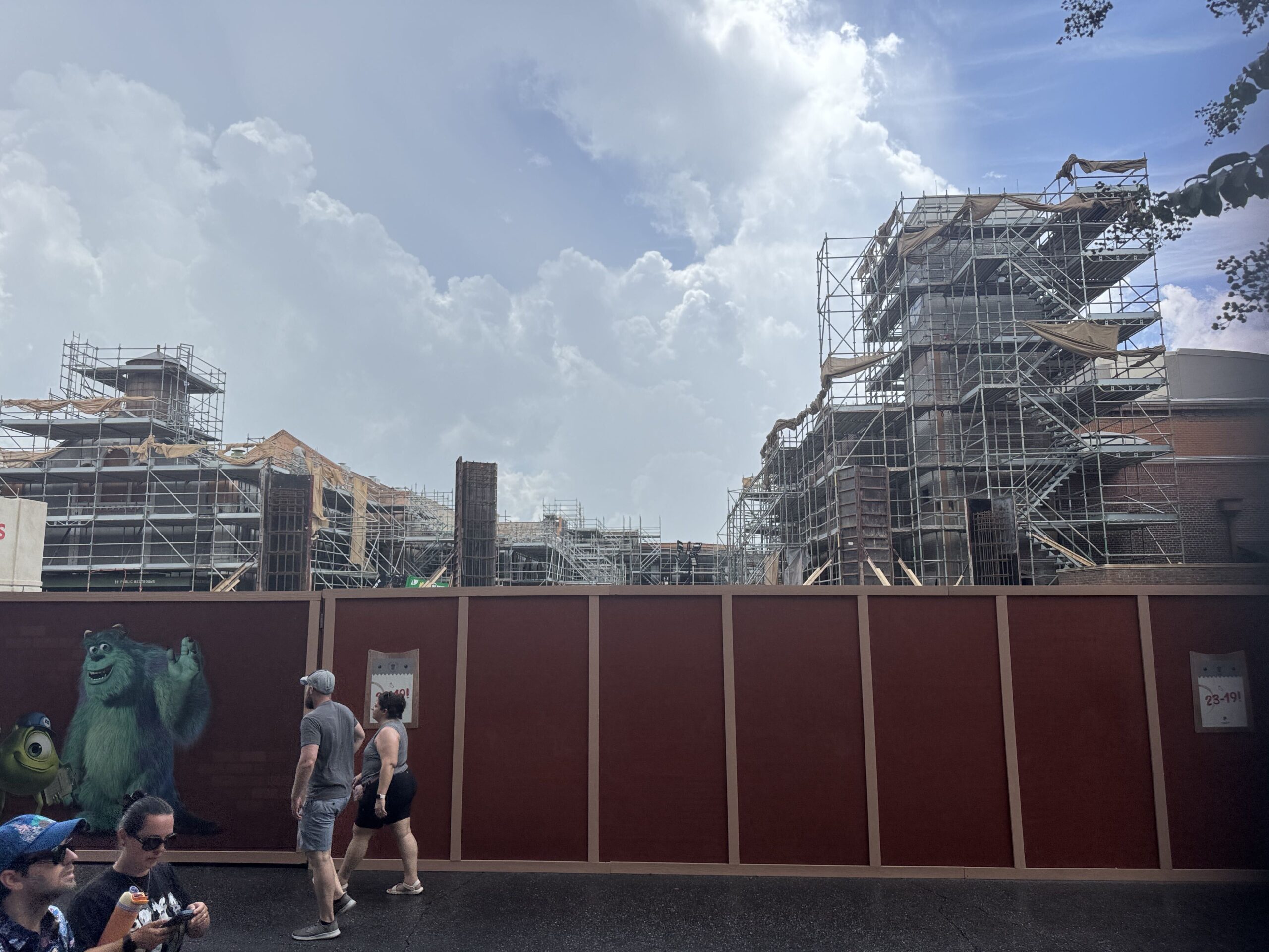 Disney Restarting Monstropolis Entrance Columns After Scrapping Earlier Construction