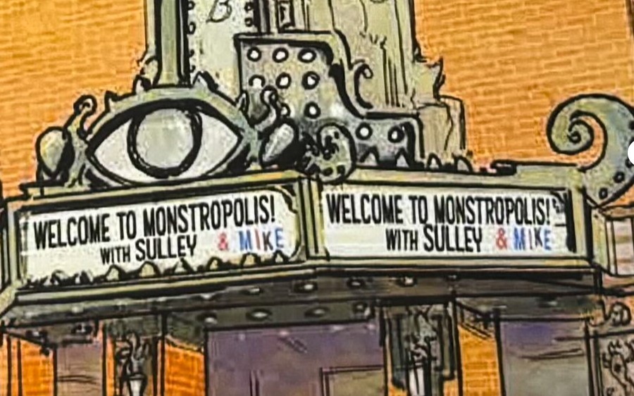 Monstropolis theater marquee details at Disney's Hollywood Studios