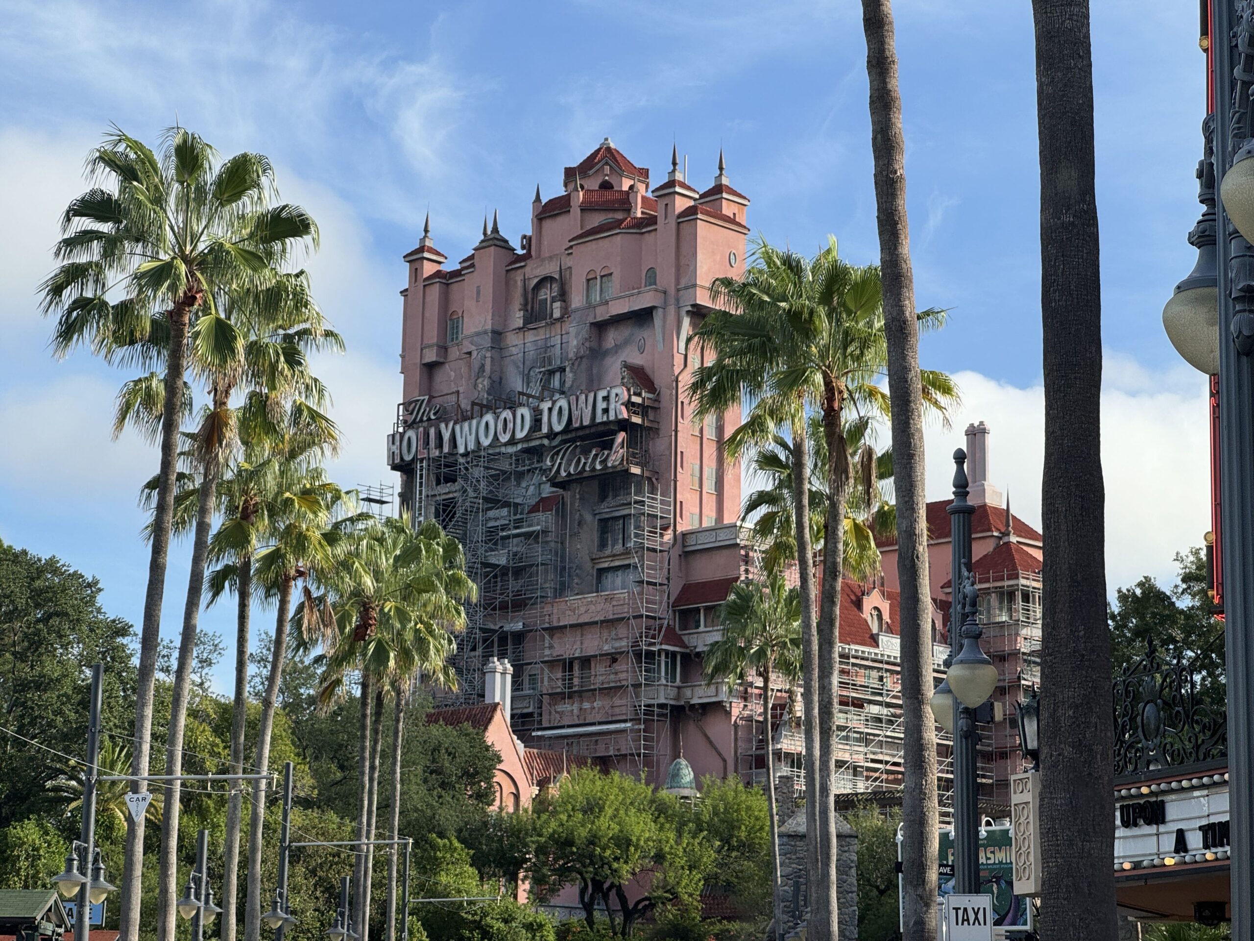 More Scaffolding Added to Front of Tower of Terror at Disney's