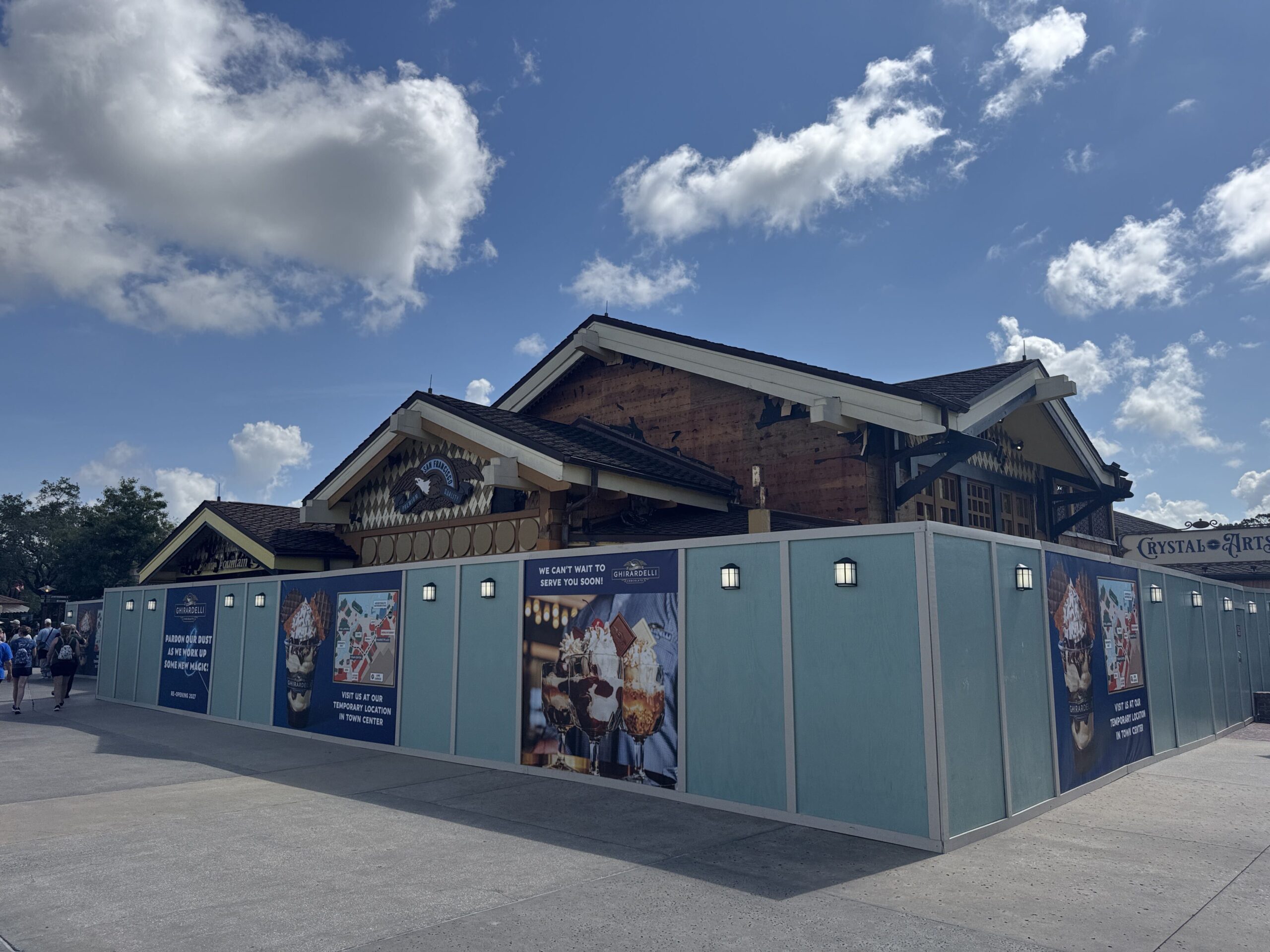 Ghirardelli exterior under refurbishment