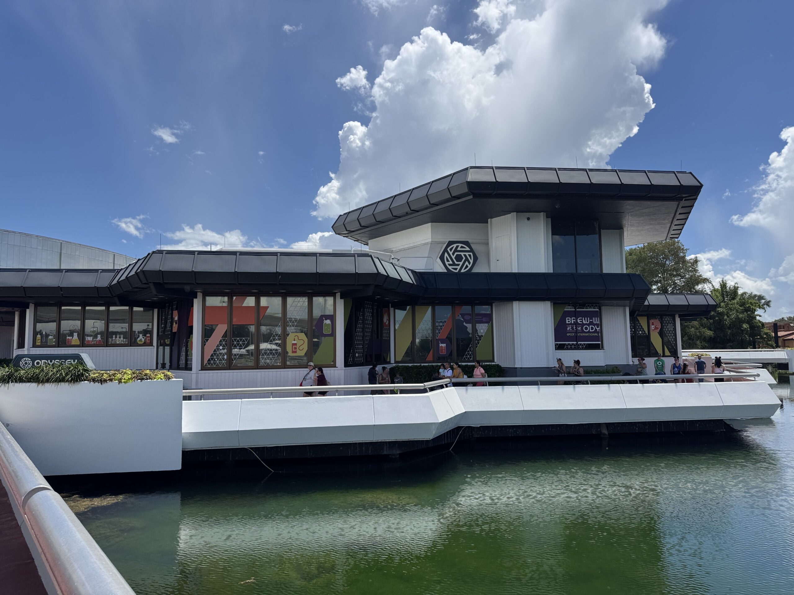 Brew-Wing Lab signage at EPCOT's Odyssey pavilion