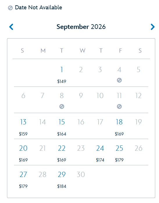 Remaining Mickey's Not-So-Scary Halloween Party dates