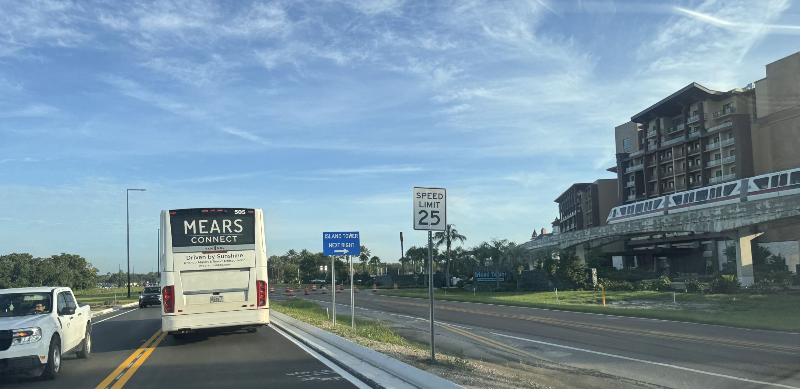 The new Floridian Way roadway is now open at Walt Disney World. The road is part of a larger project to improve traffic around Magic Kingdom.
