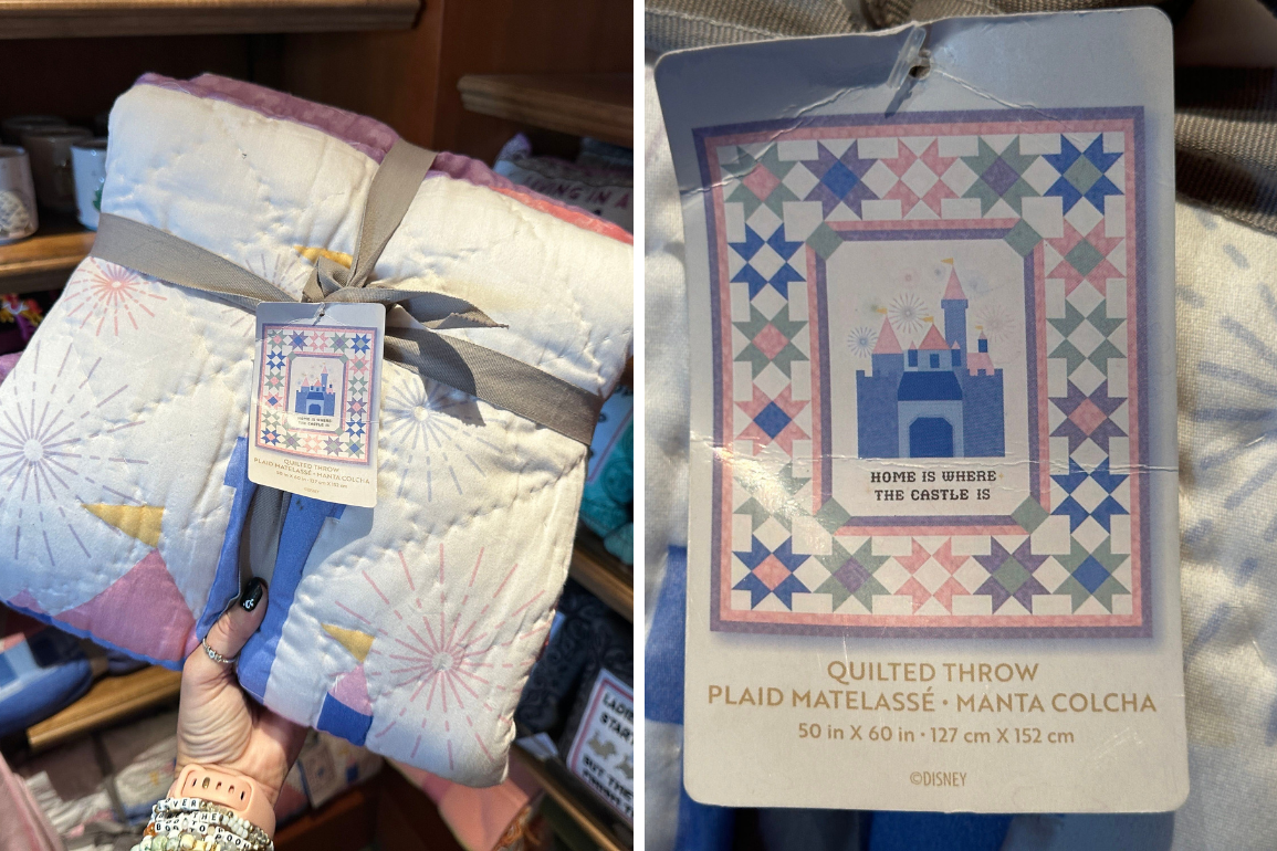 Get cozy at home, where your heart is, with the Cinderella Castle Quilt from the Magic Kingdom.