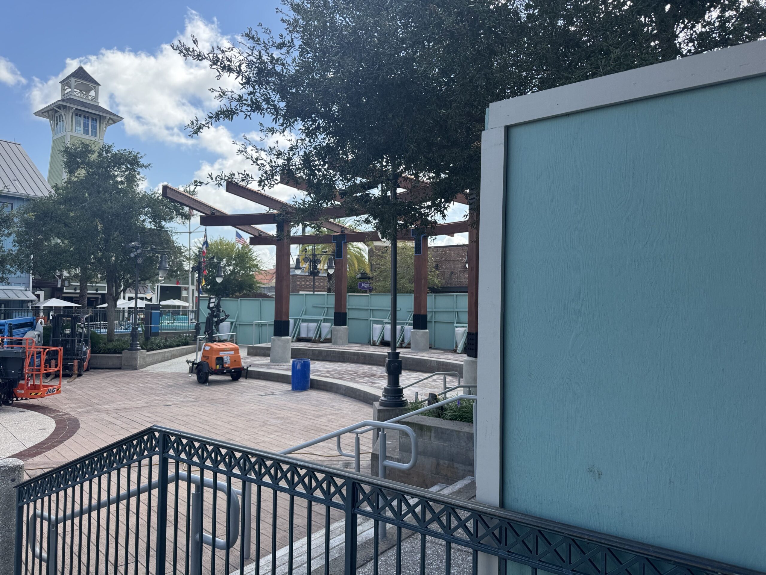 Contruction site at Waterview Park in Disney Springs