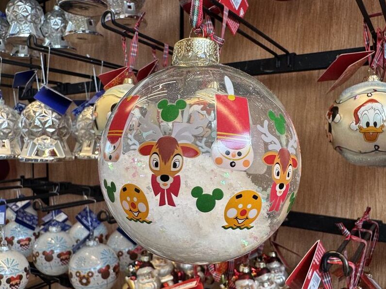New holiday ornament featuring a nutcracker and deer available in EPCOT at Walt Disney World