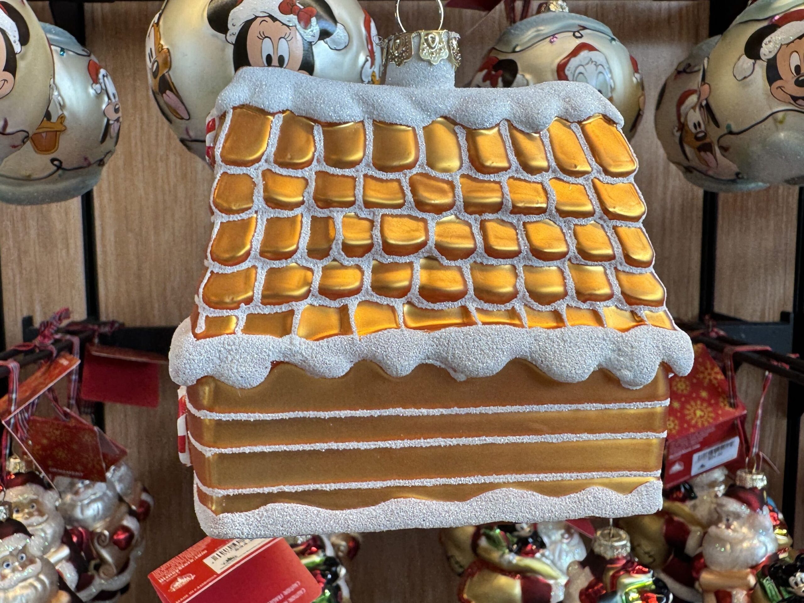 Mickey and Minnie gingerbread house ornament now available in EPCOT at Walt Disney World