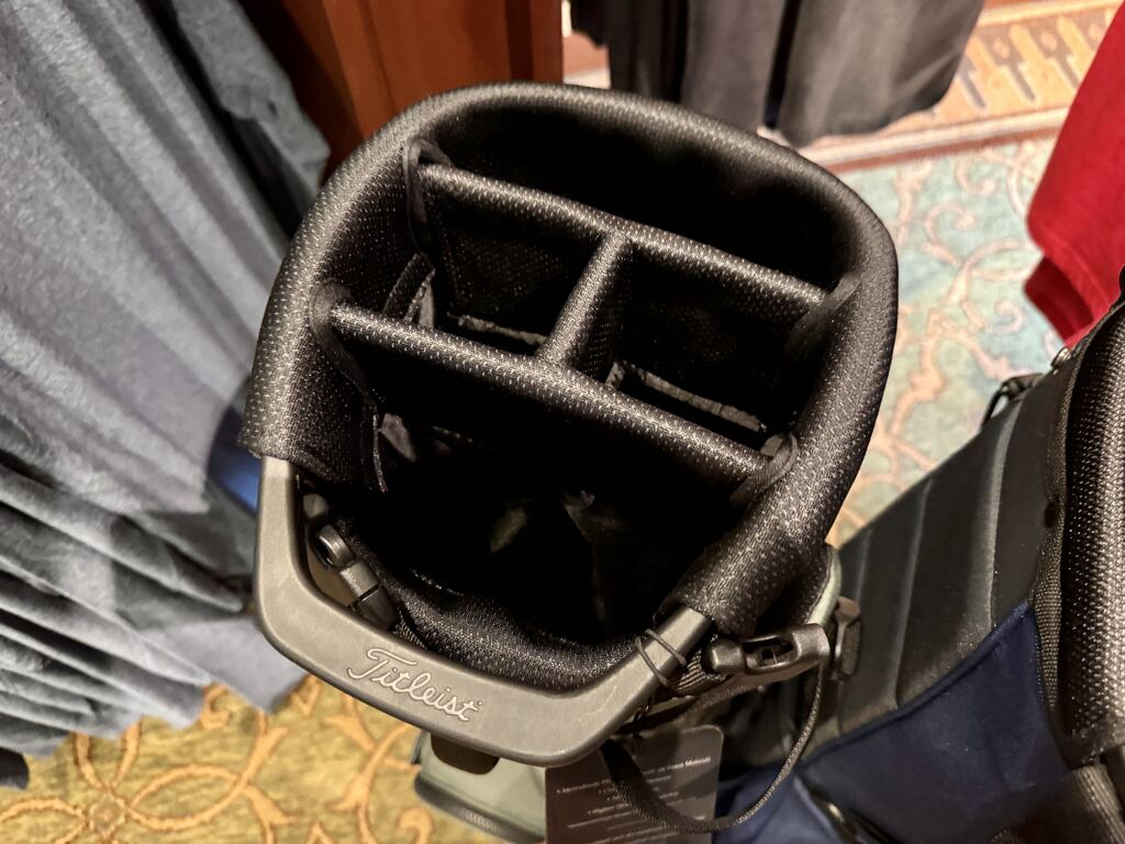 Grumpy golf bag available at Palm and Magnolia pro shop at Walt Disney World