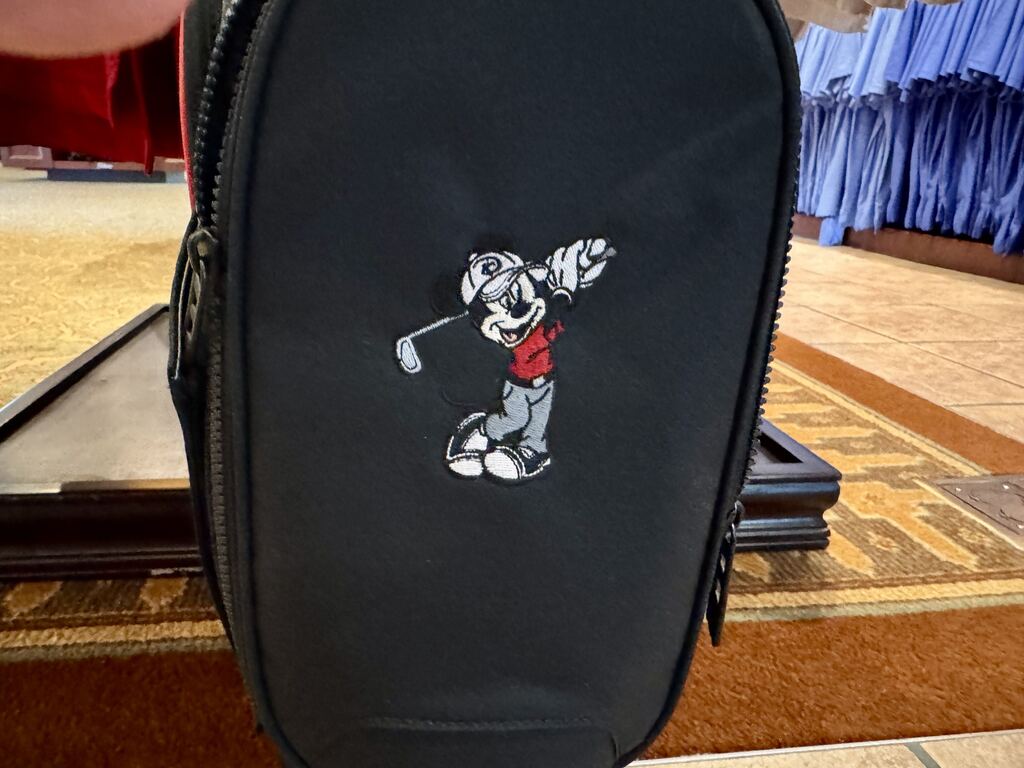 Mickey golf bag available at Palm and Magnolia pro shop at Walt Disney World