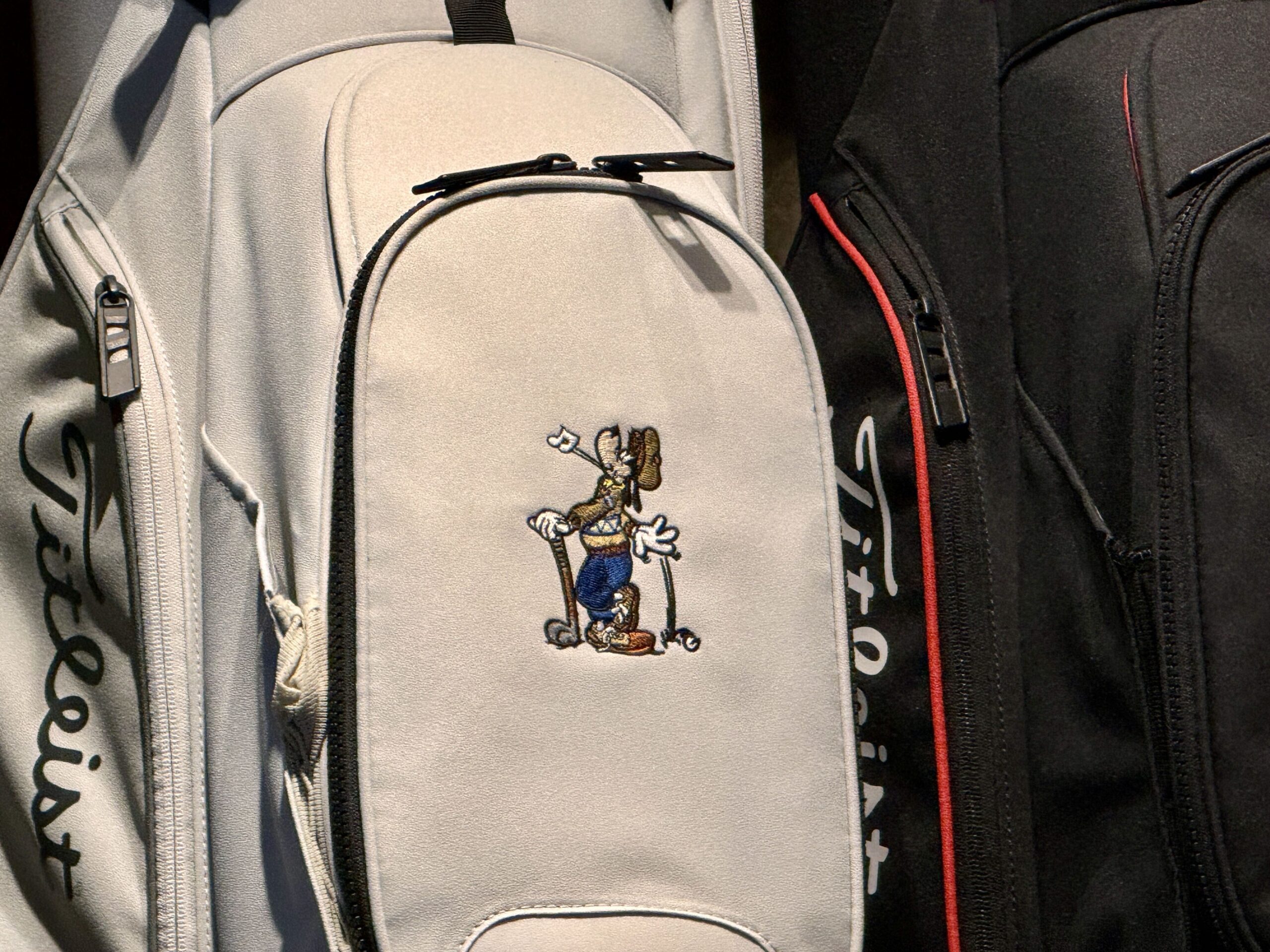 Goofy golf bag available at Palm and Magnolia pro shop at Walt Disney World