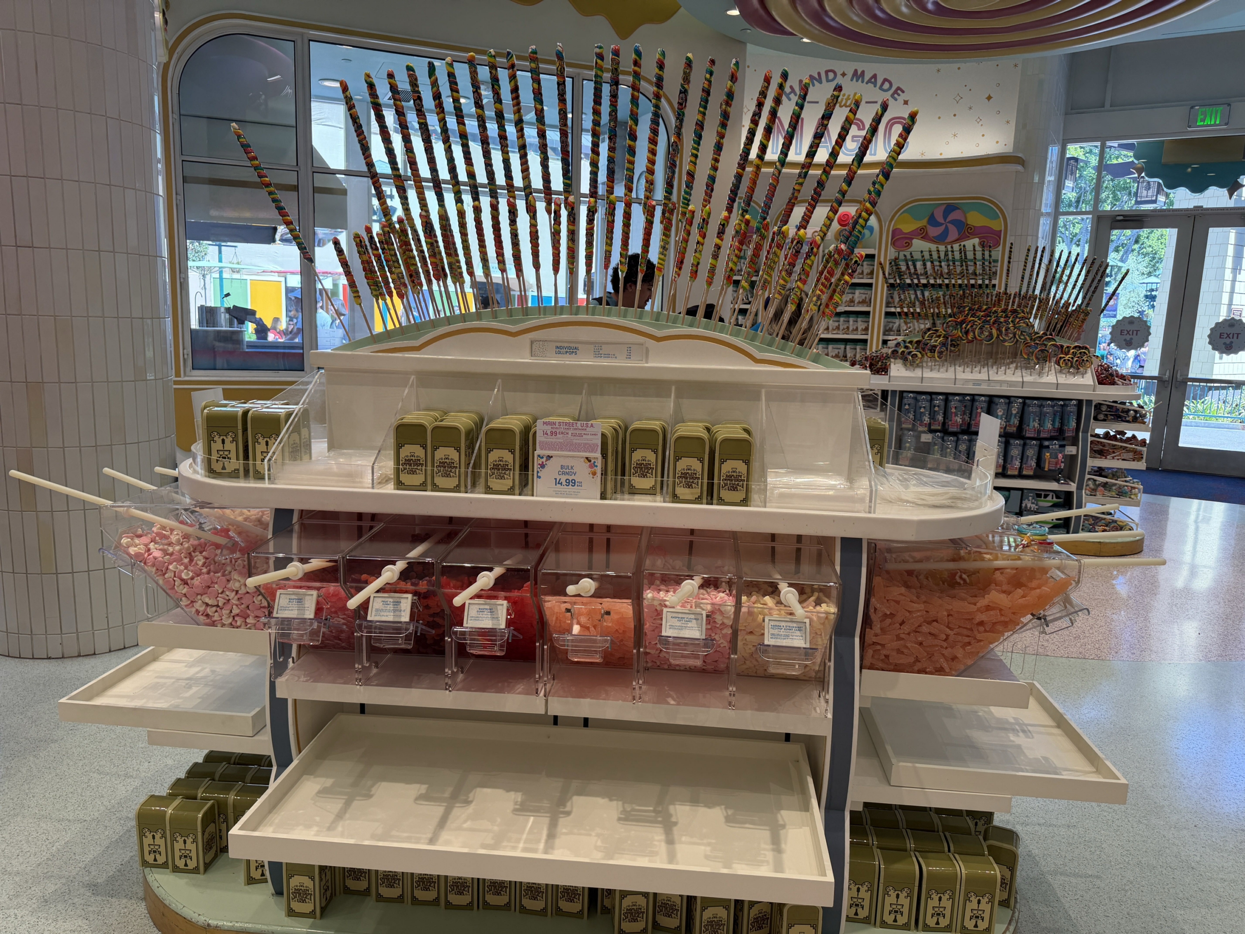 Bulk Candy and Main Street Trash Can Tins Arrive at Wonderful World of Sweets