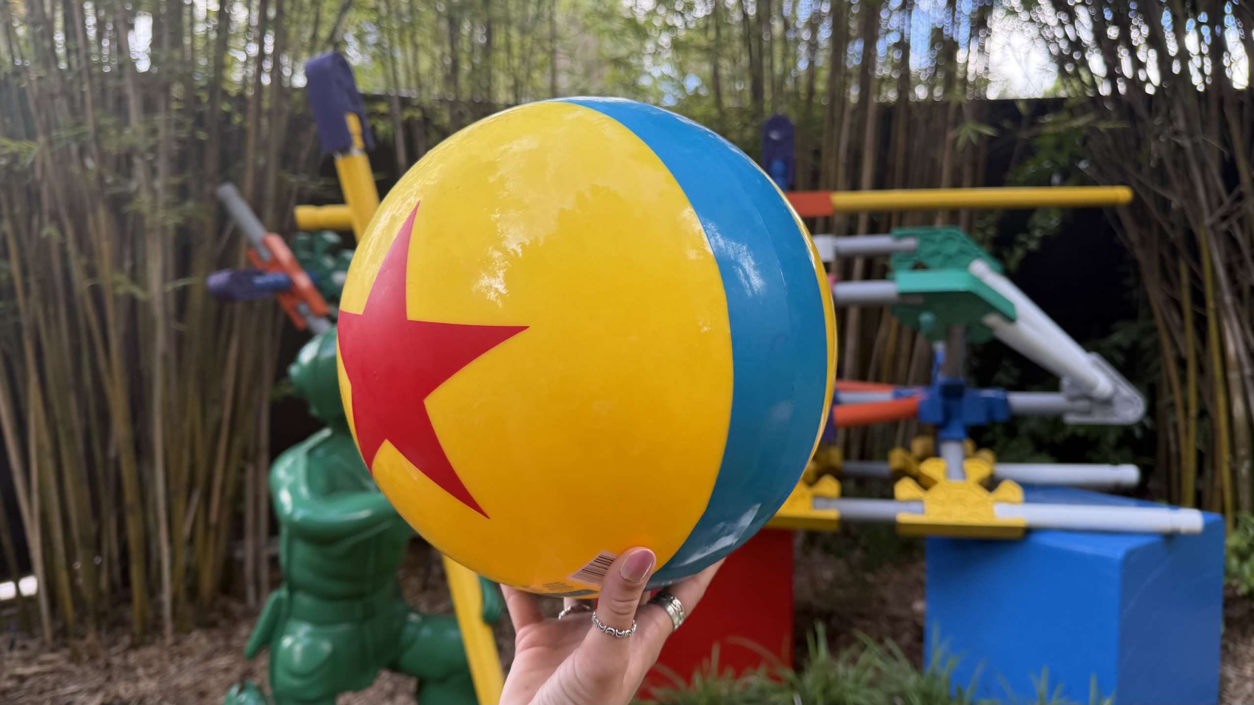 A large Pixar ball has arrived at Disney's Hollywood Studios. It's one of several pieces of D23 merchandise that celebrate the 40th anniversary of Pixar.