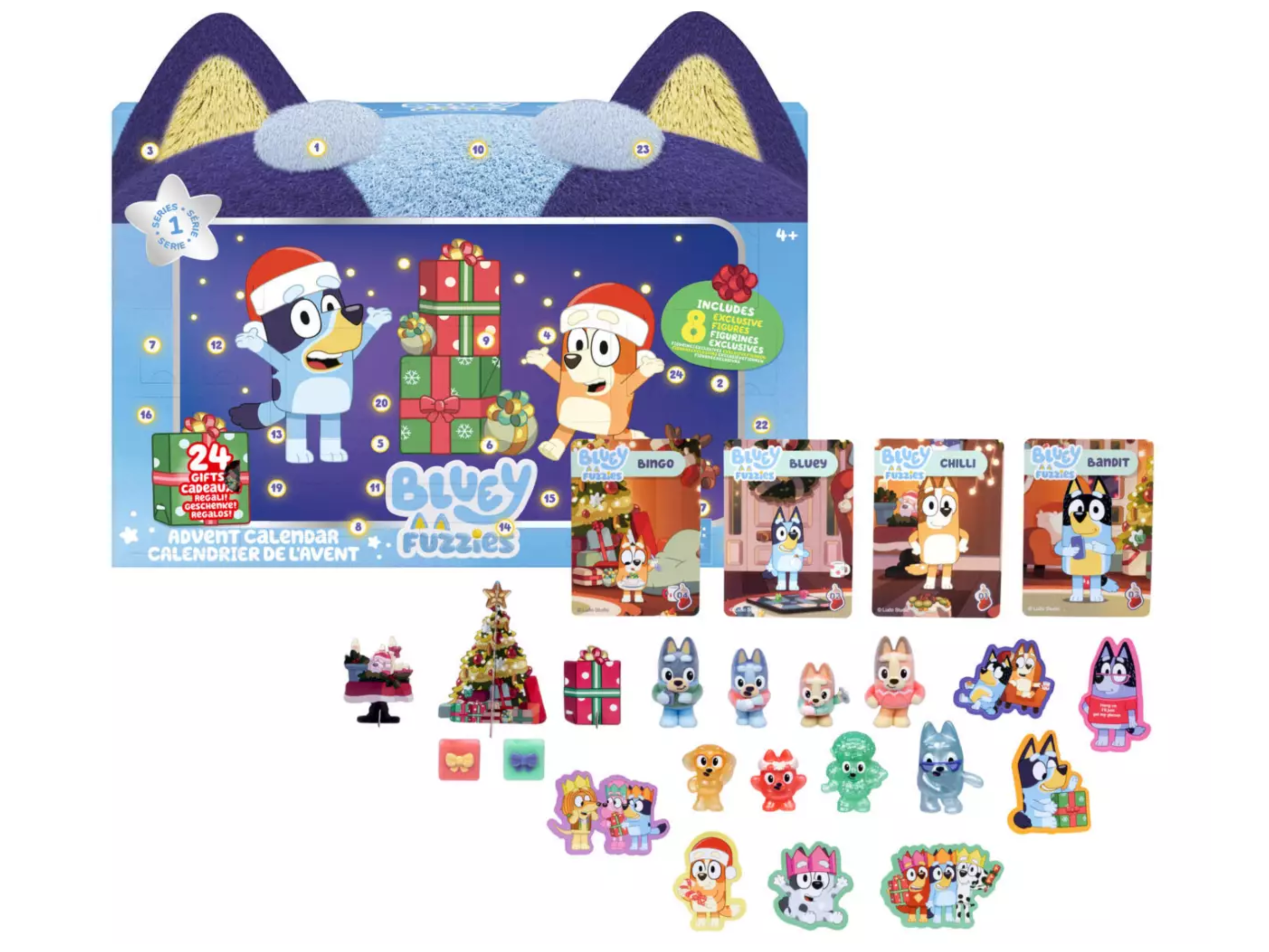 'Bluey' Fuzzies 24-Day Holiday Advent Calendar Now Available on Disney Store Online - WDWNT