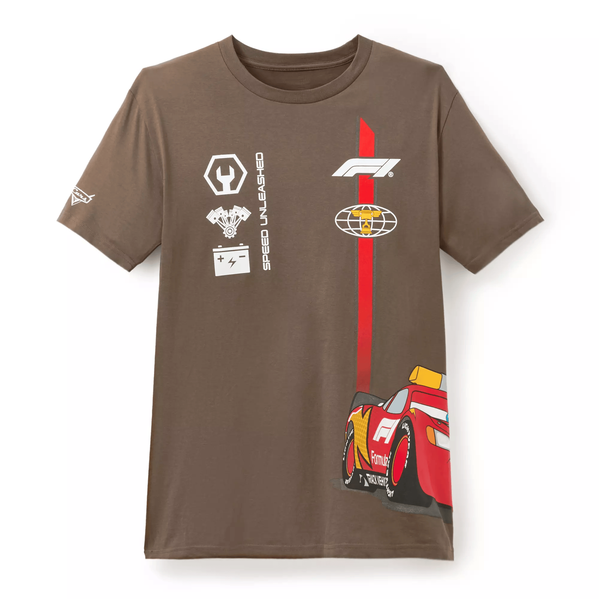 New Cars x Formula 1 collection has released onto the Disney Store, including this t-shirt