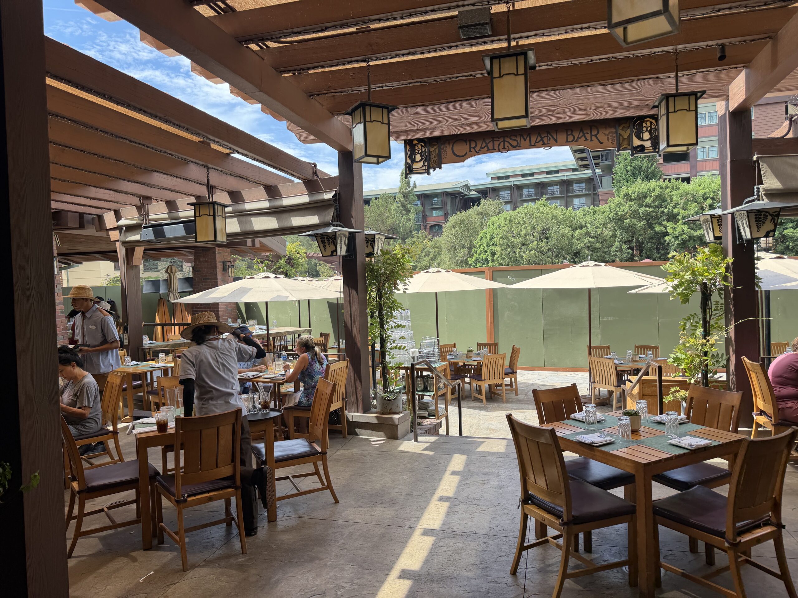 Front Pool Closed, Surrounded by Construction Walls at Disney’s Grand Californian Hotel & Spa