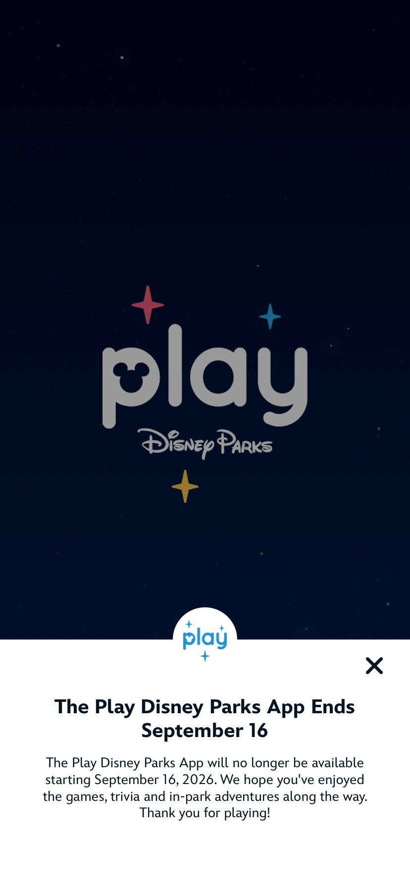 REMINDER: Play Disney Parks Permanently Shutting Down This Week