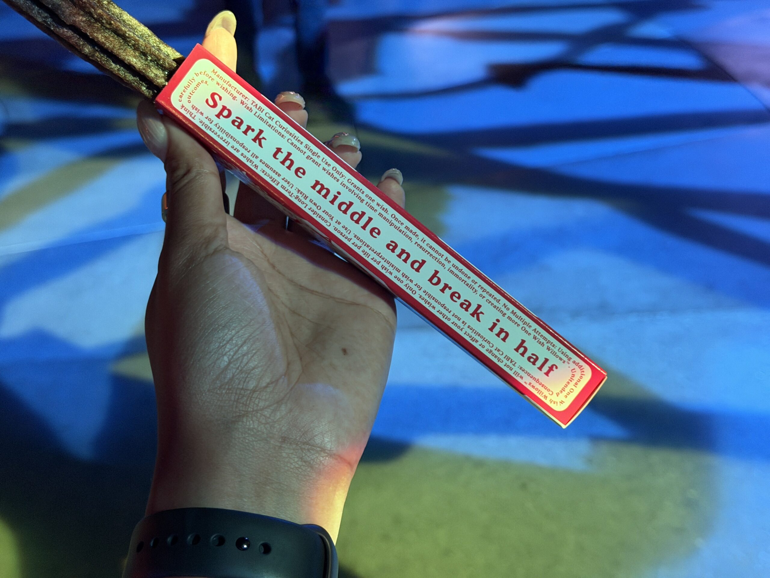 The One Wish churro, inspired by the film Obsession and a play on the One Wish Willow, is available exclusively at Universal Studios Hollywood for Halloween Horror Nights.