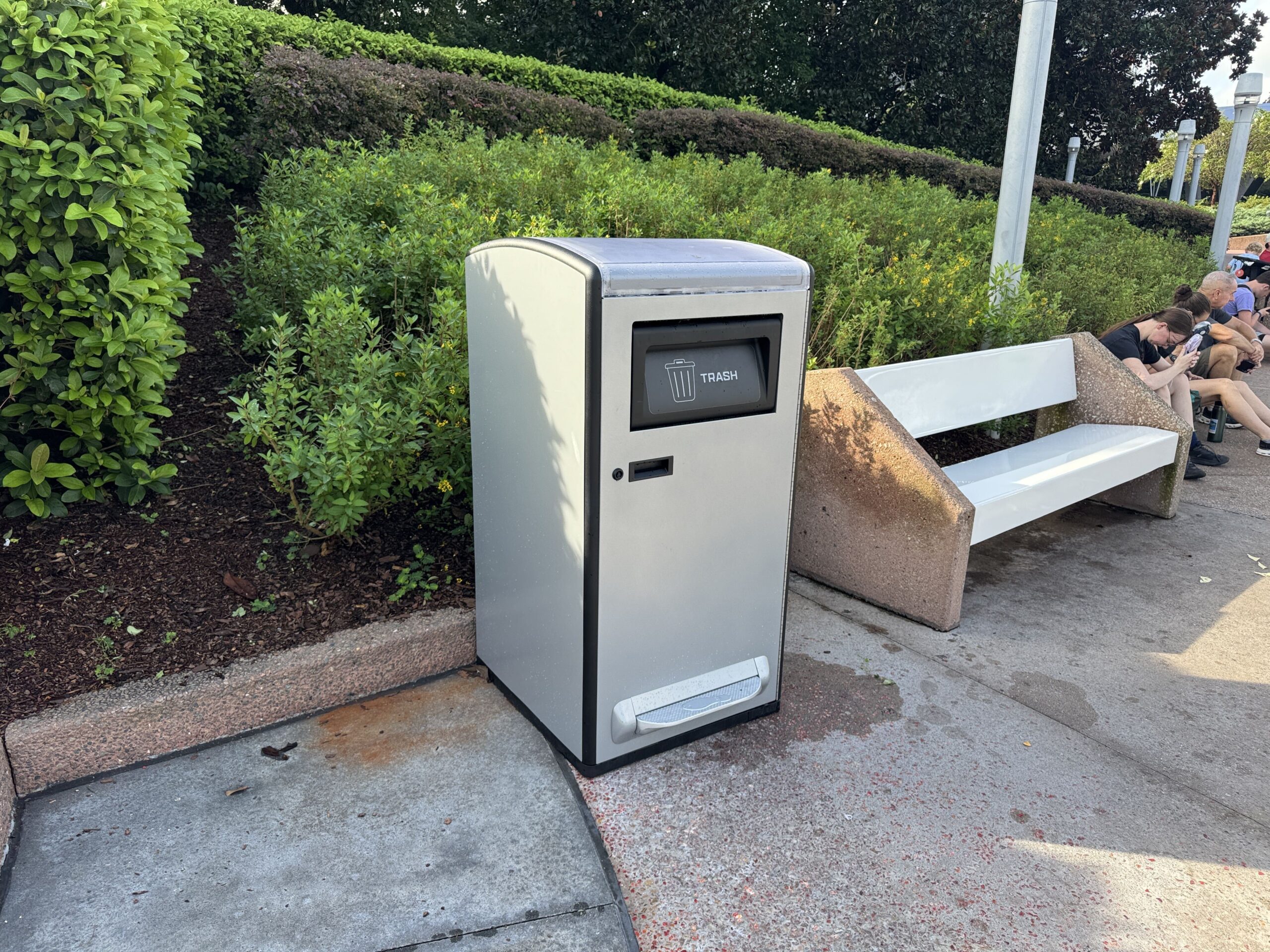 Solar-powered trash cans have been added near Mission: SPACE in EPCOT at Walt Disney World