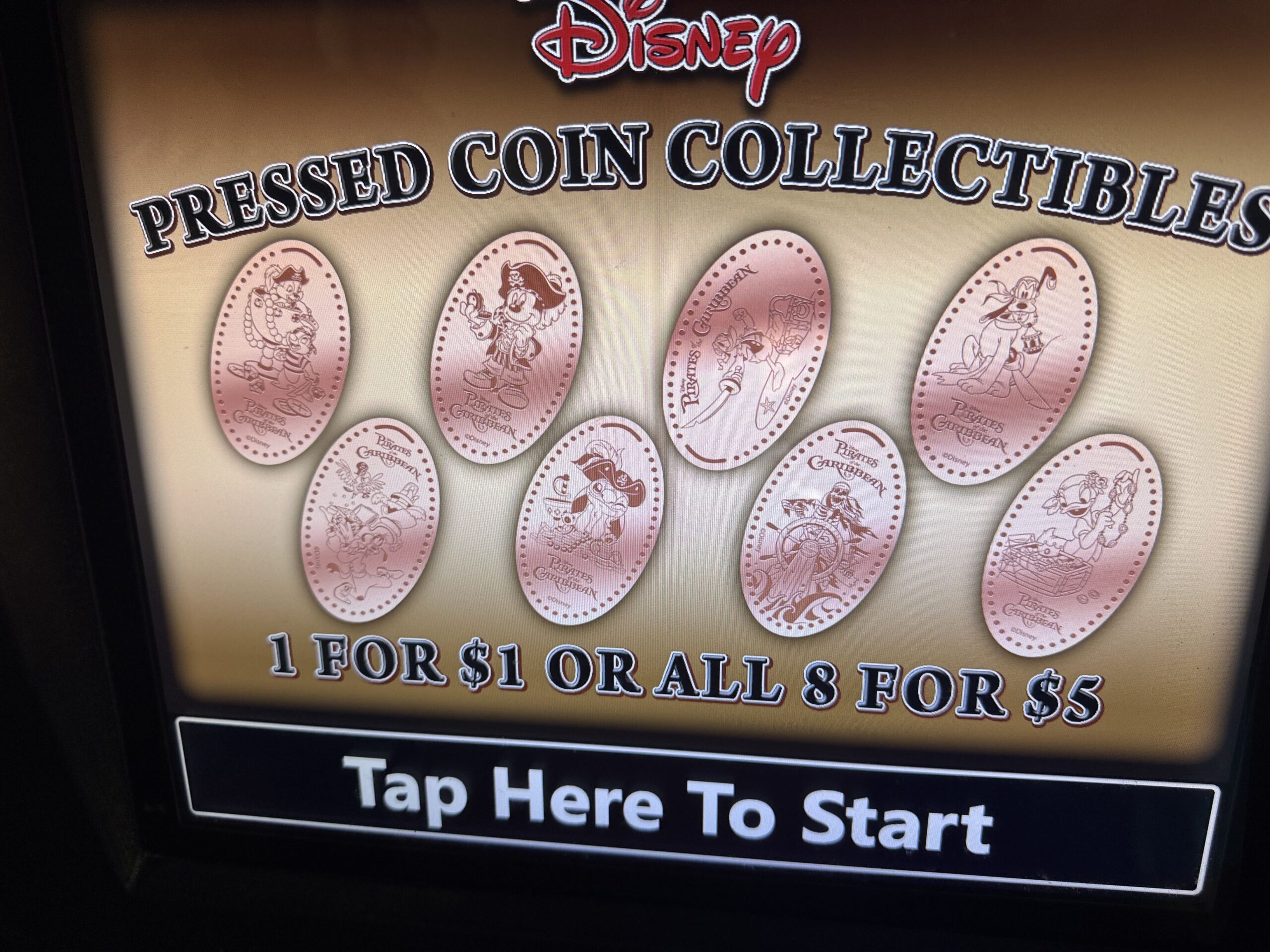 An upgraded pressed penny machine was spotted near Pirates of the Caribbean at Magic Kingdom