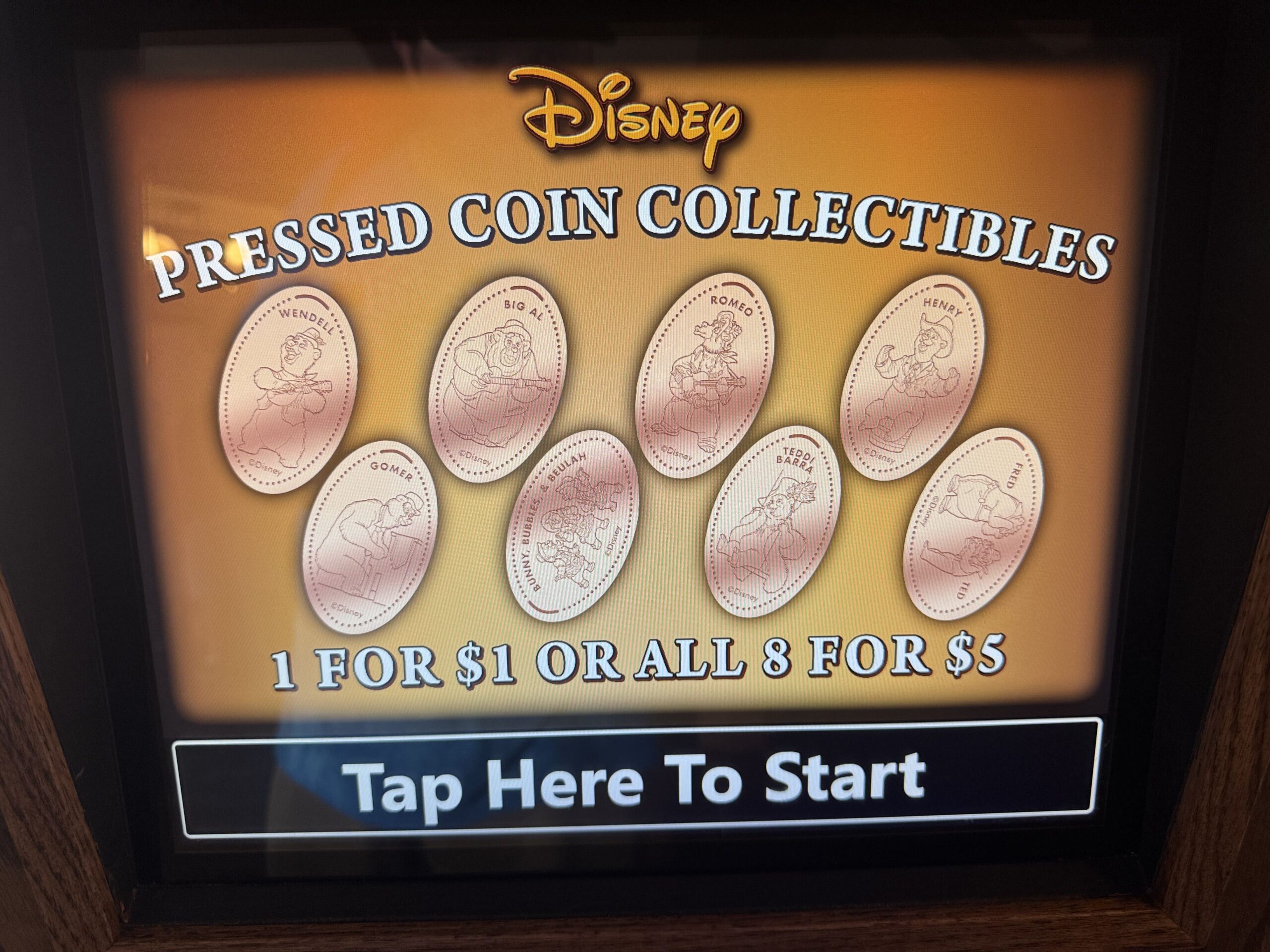 An upgraded penny machine was spotted near Country Bear Jamboree at Magic Kingdom