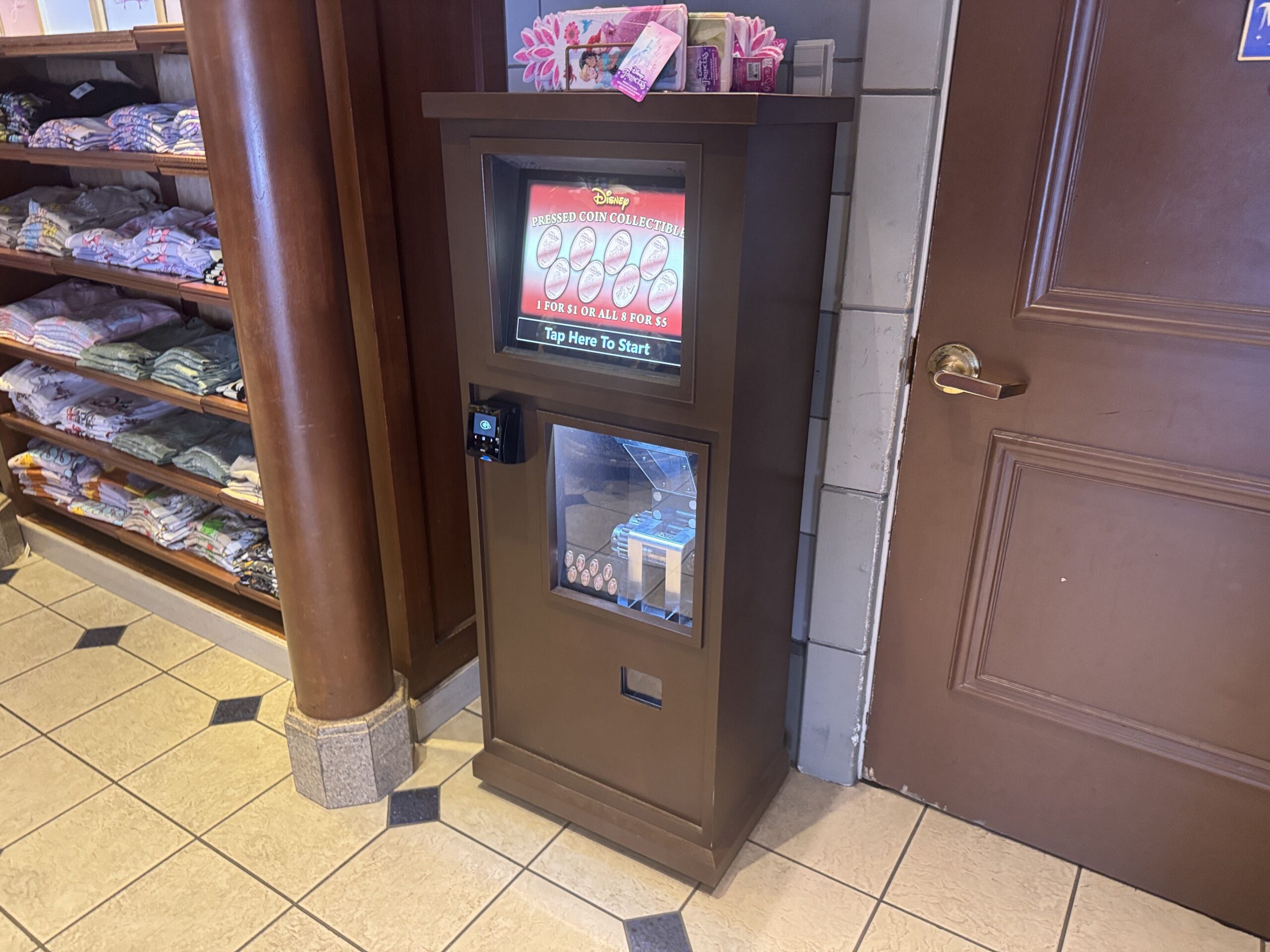 An upgraded pressed penny machine was spotted in Fantasy Faire in Magic Kingdom