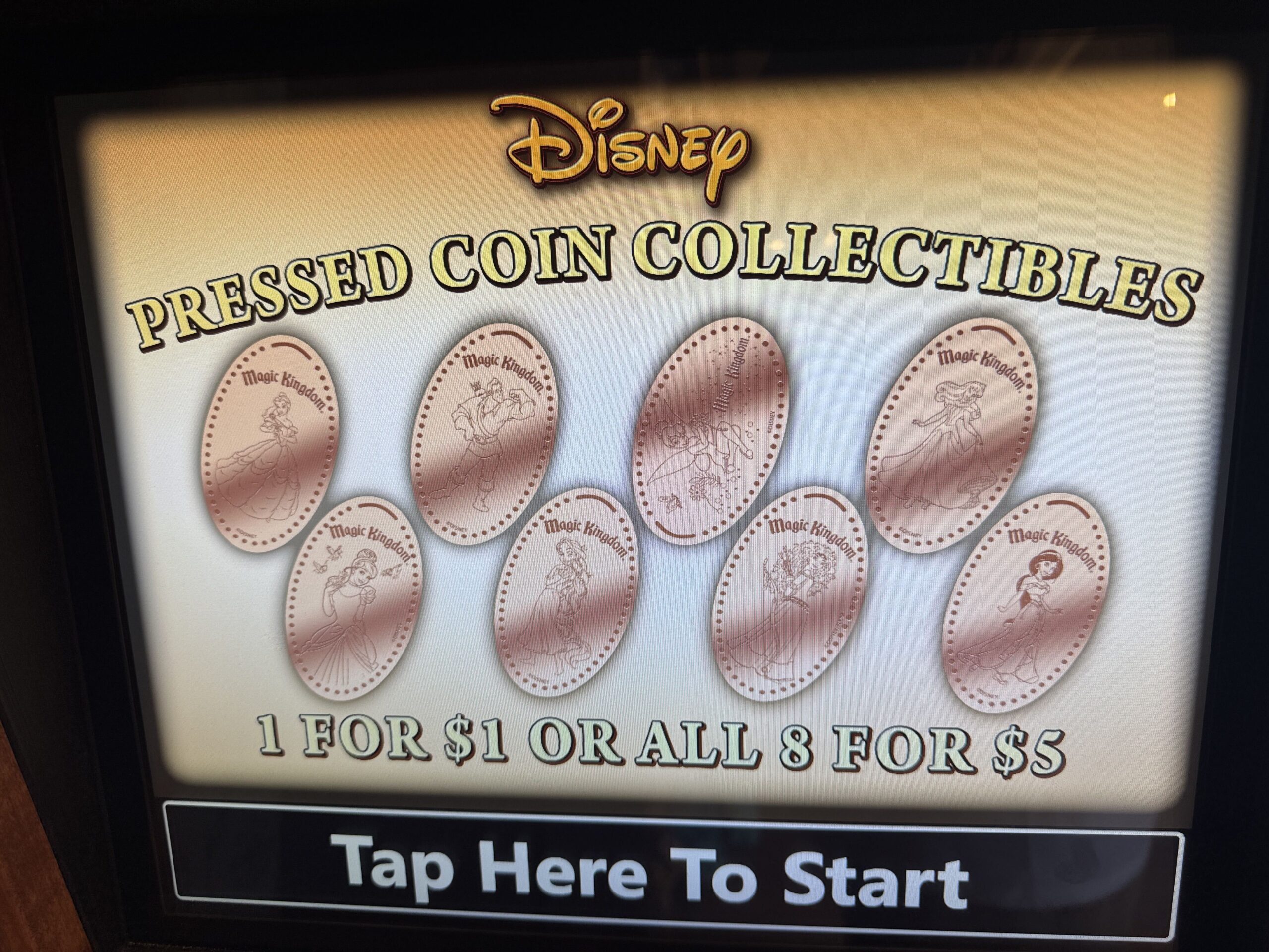 An upgraded pressed penny machine was spotted in the Emporium at Magic Kingdom