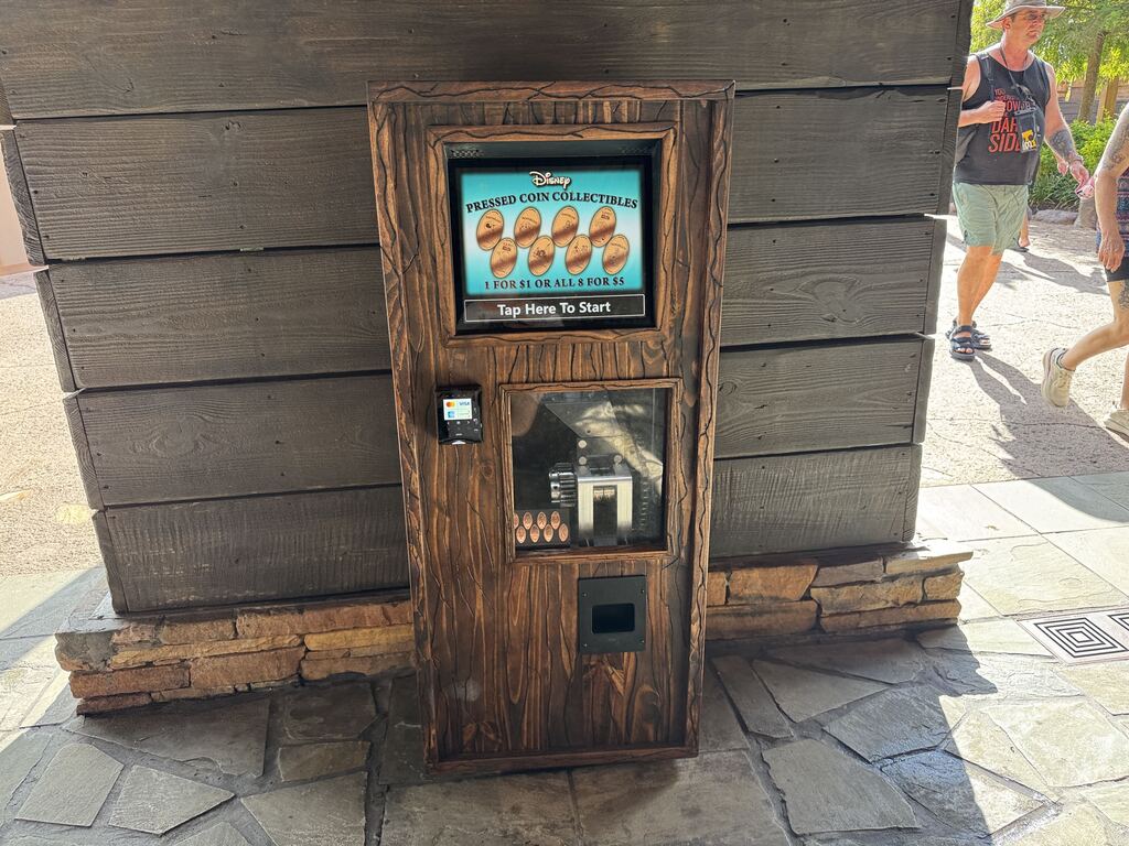 An upgraded penny machine was spotted near Tiana's Bayou Adventure at Magic Kingdom